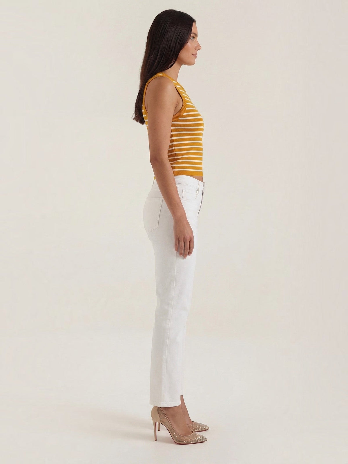 Heloise Striped Knit Crop Top