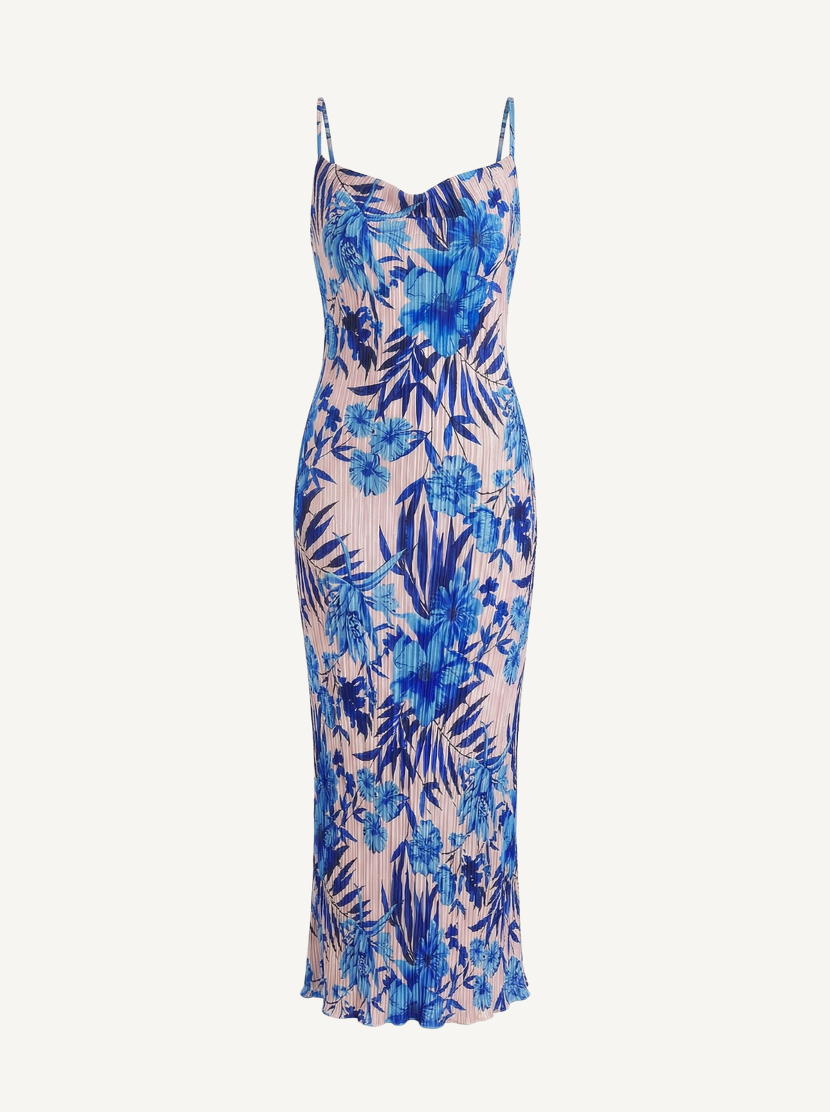 Henrietta Pleated Spaghetti Strap Maxi Dress