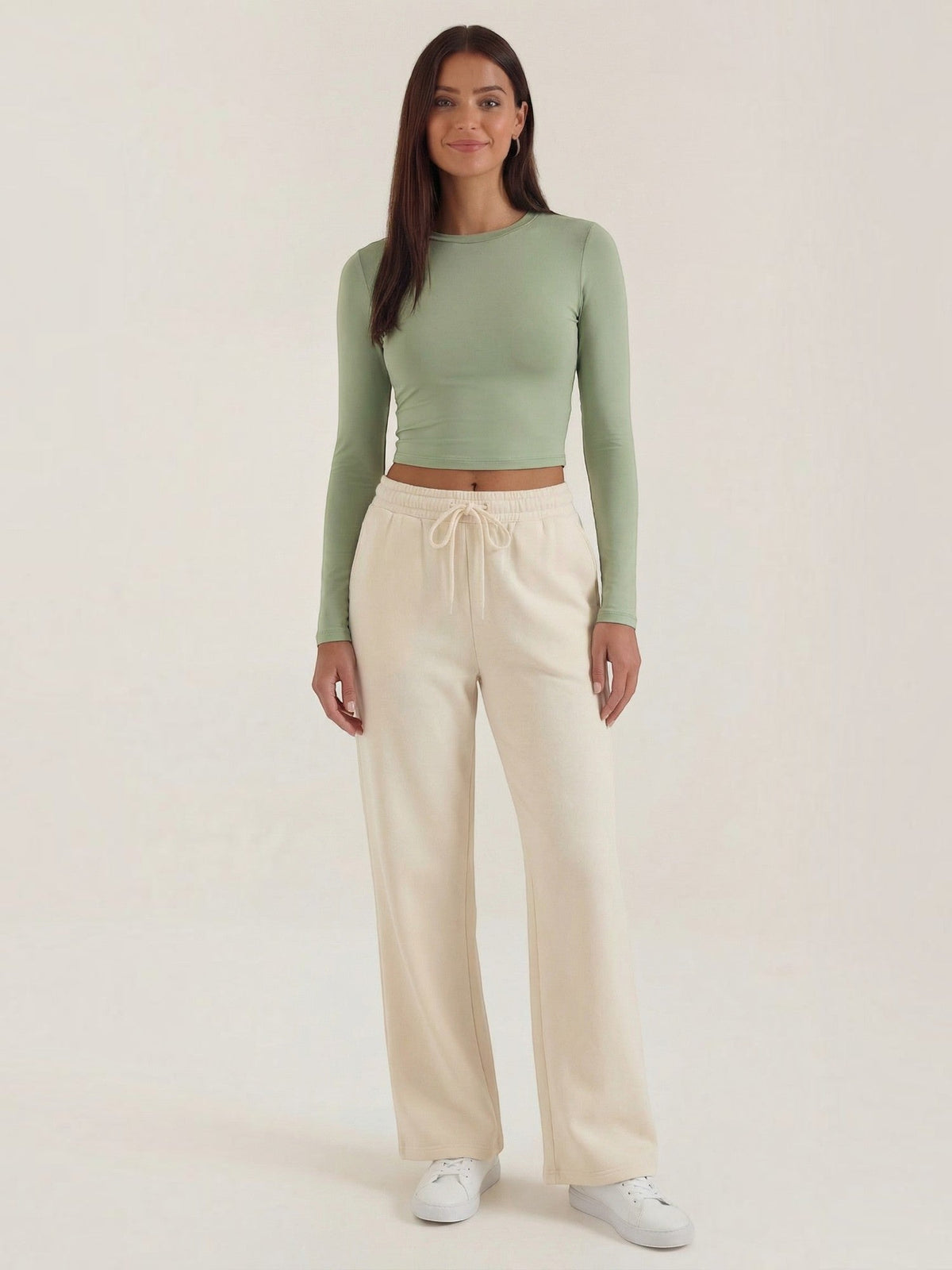 Karen Long Sleeve Cropped Top