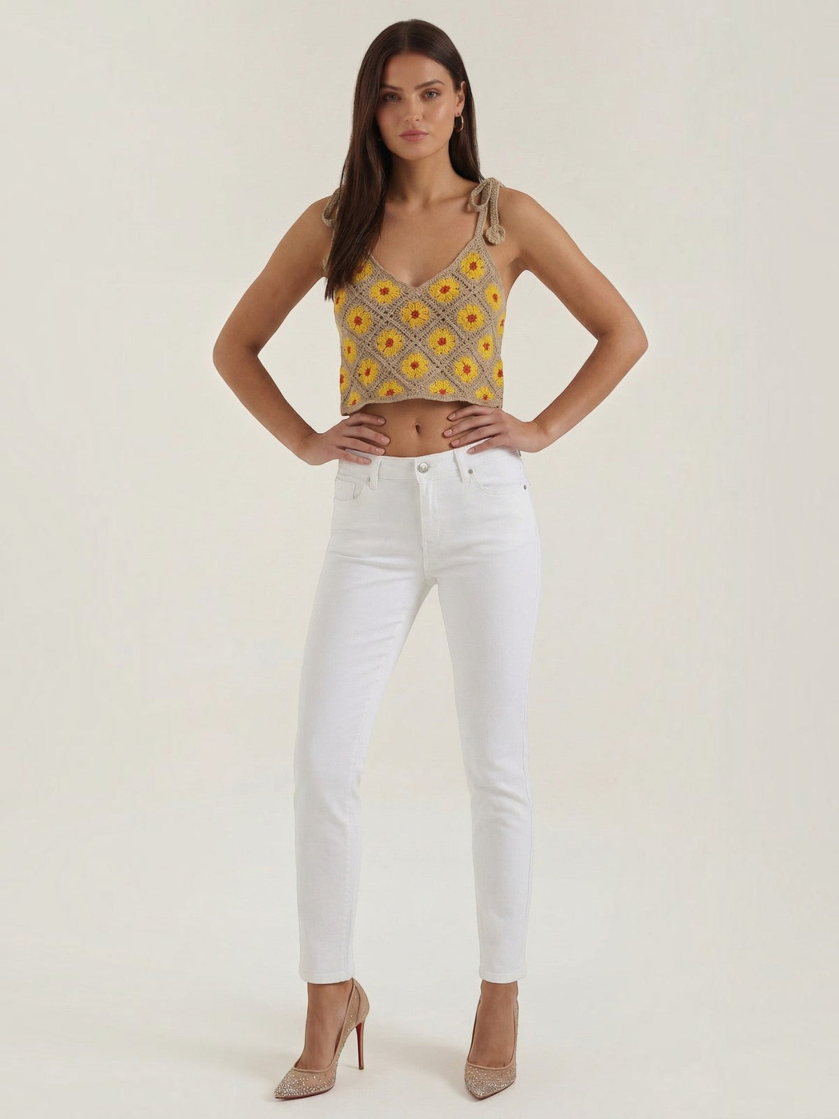 Gretchen Floral Crochet Cami Top