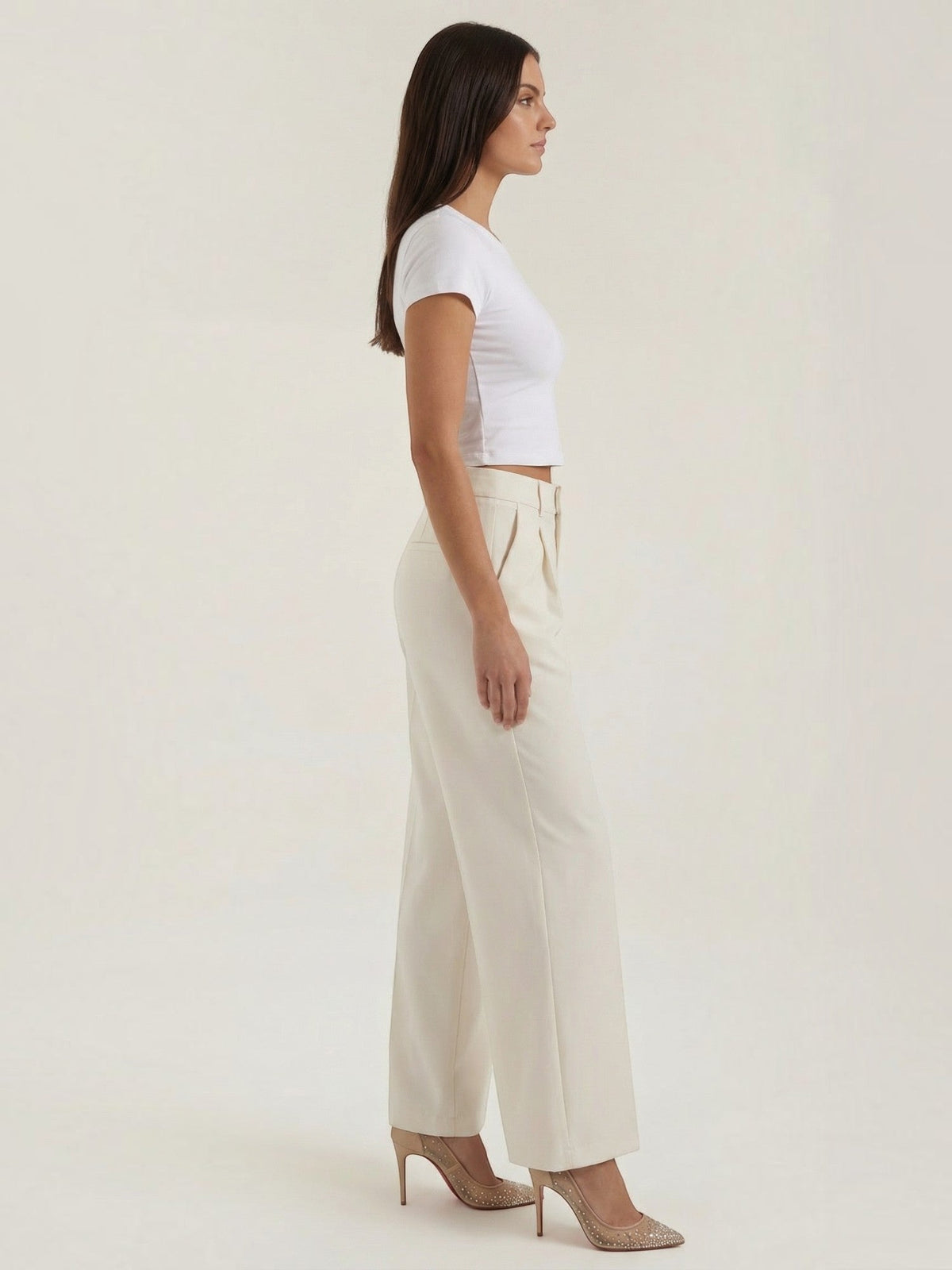 Emma Pleated High Waisted Wide Leg Pants