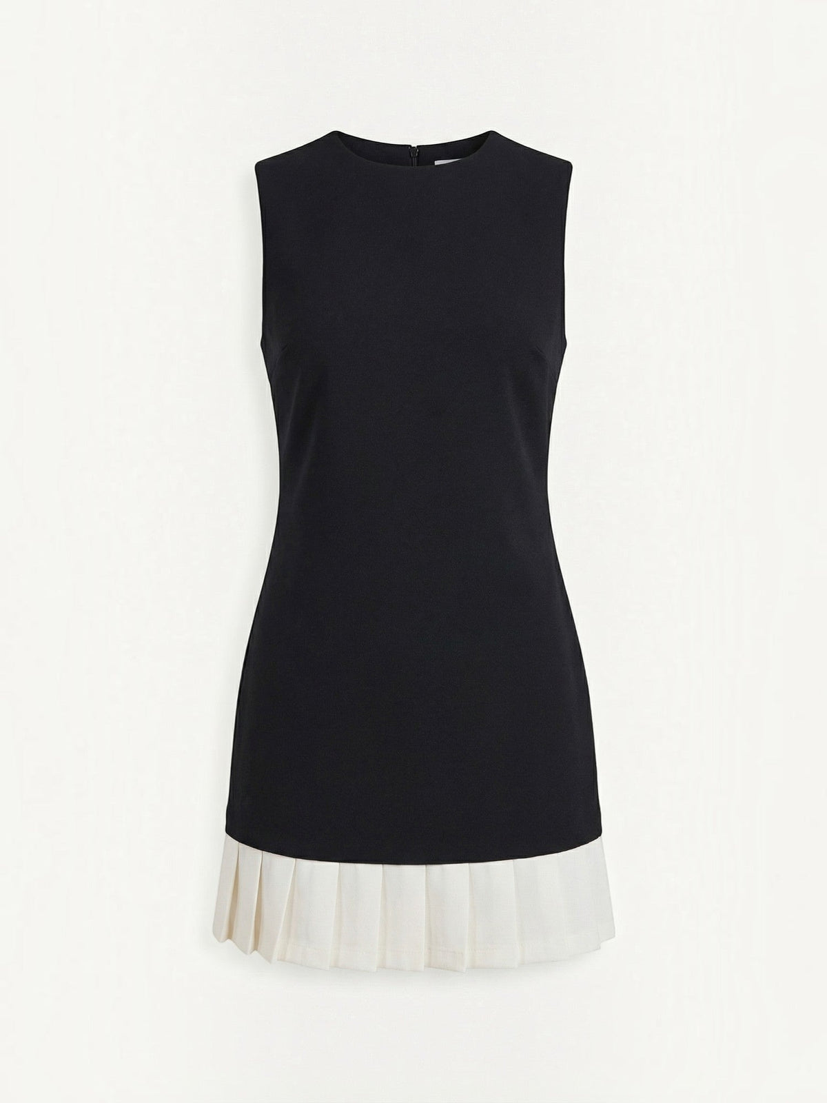 Celine Contrast Pleated Hem Mini Dress
