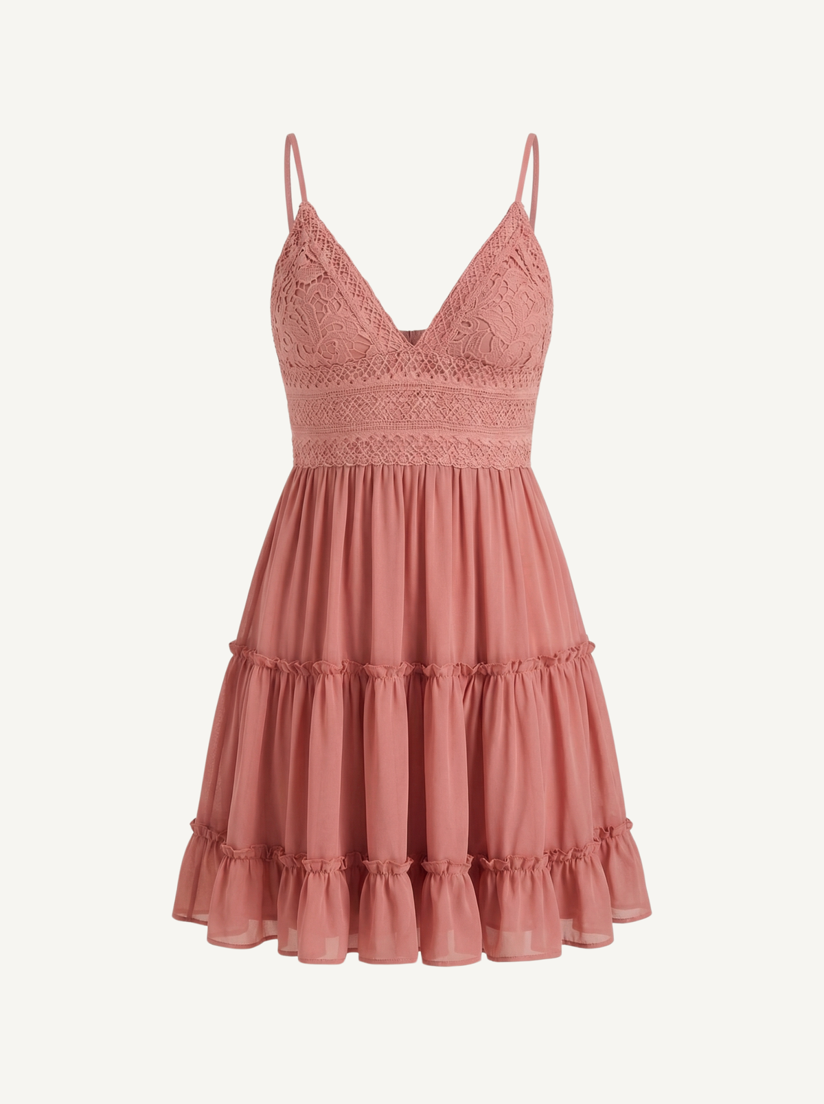 Christy Lace Bodice Tiered Mini Sundress