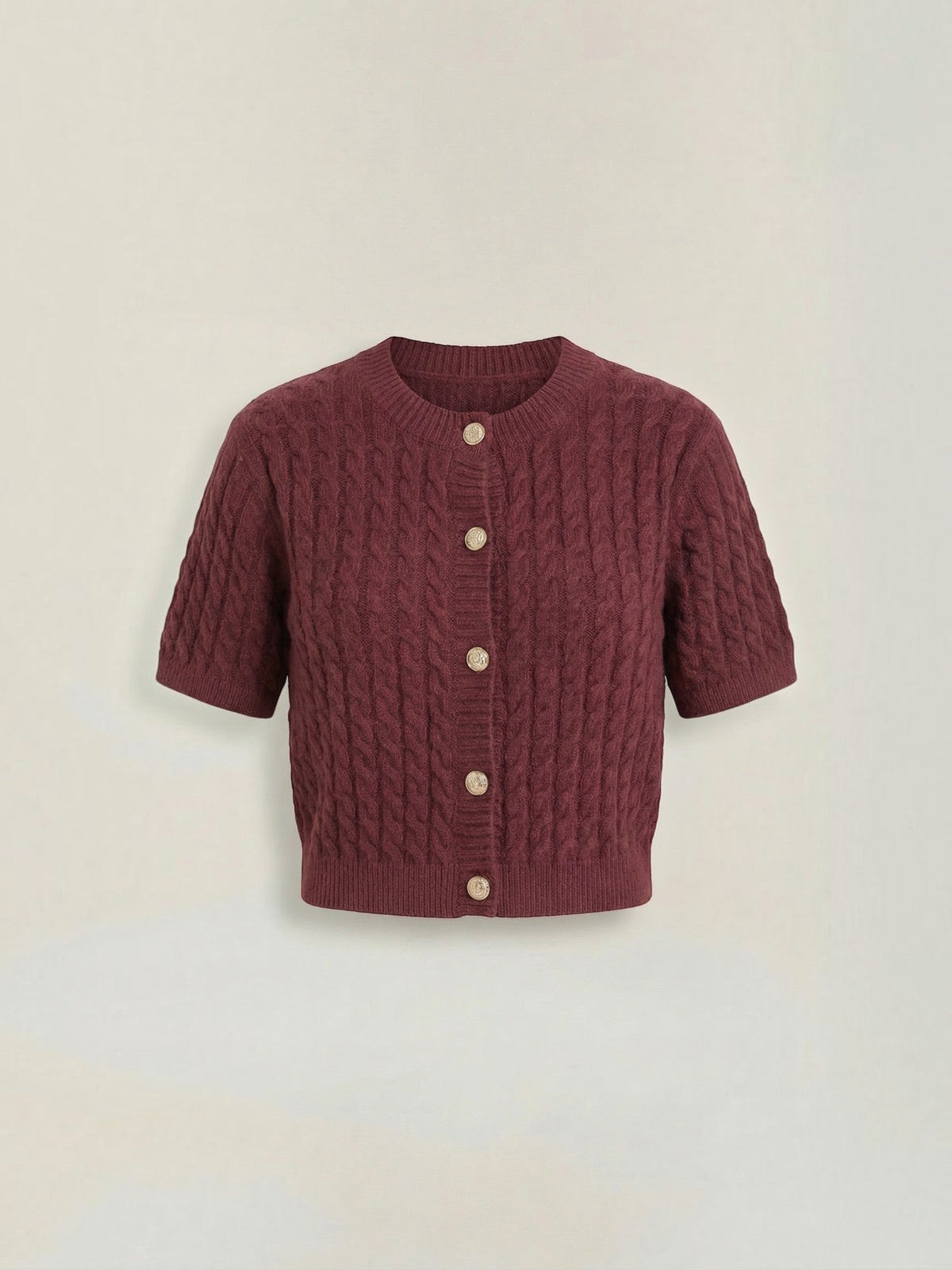 Faith Cable Knit Cropped Cardigan