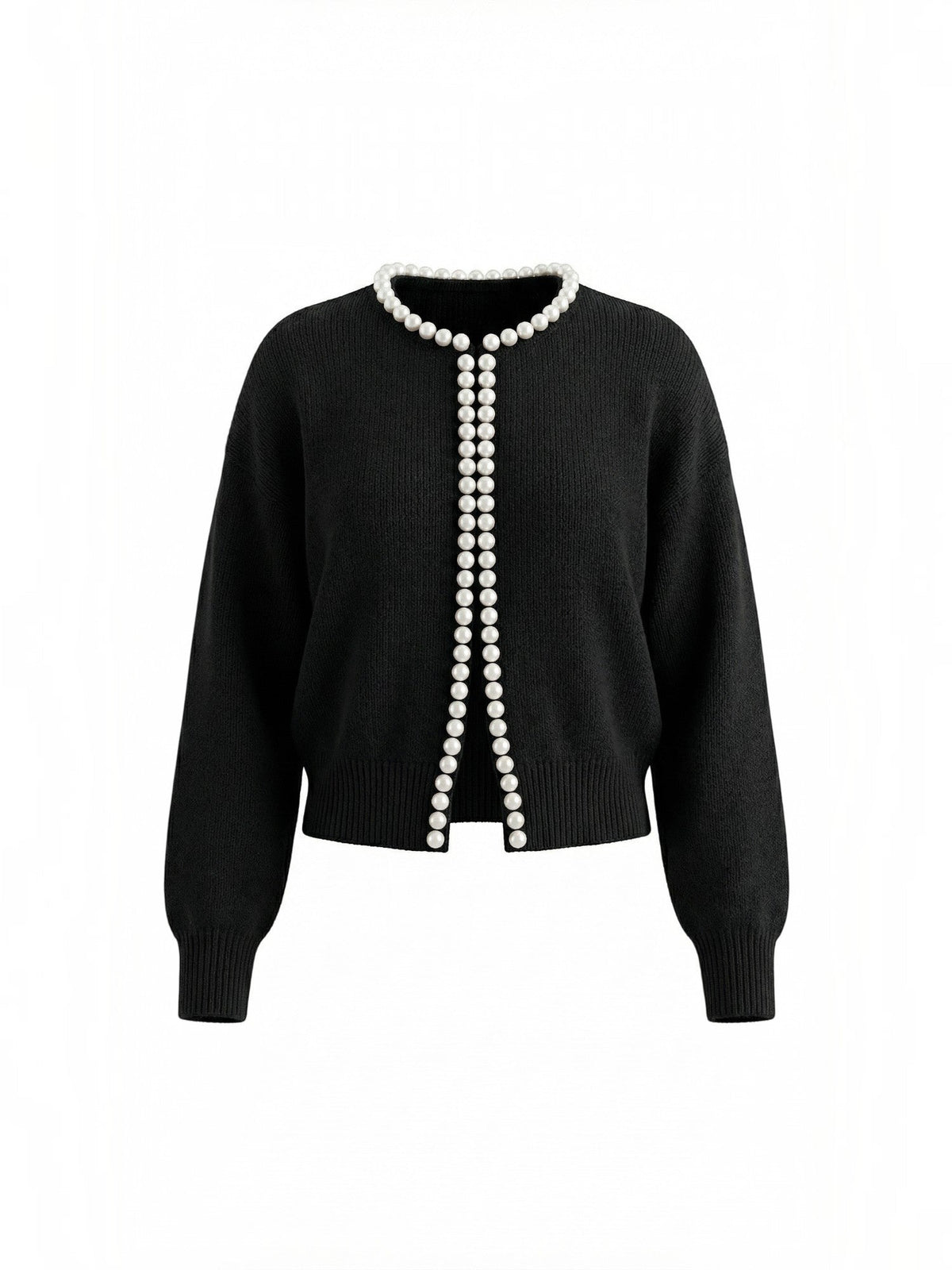 Caroline Pearl Trim Knit Cardigan