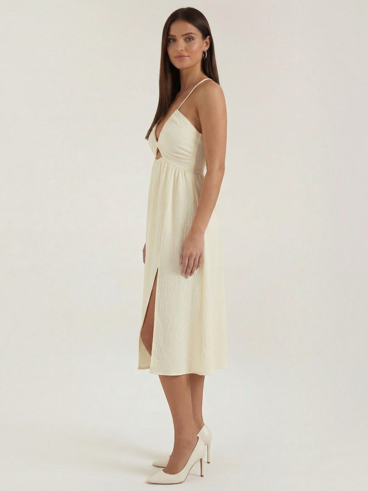 Linda Cut Out Halter Neck Midi Dress