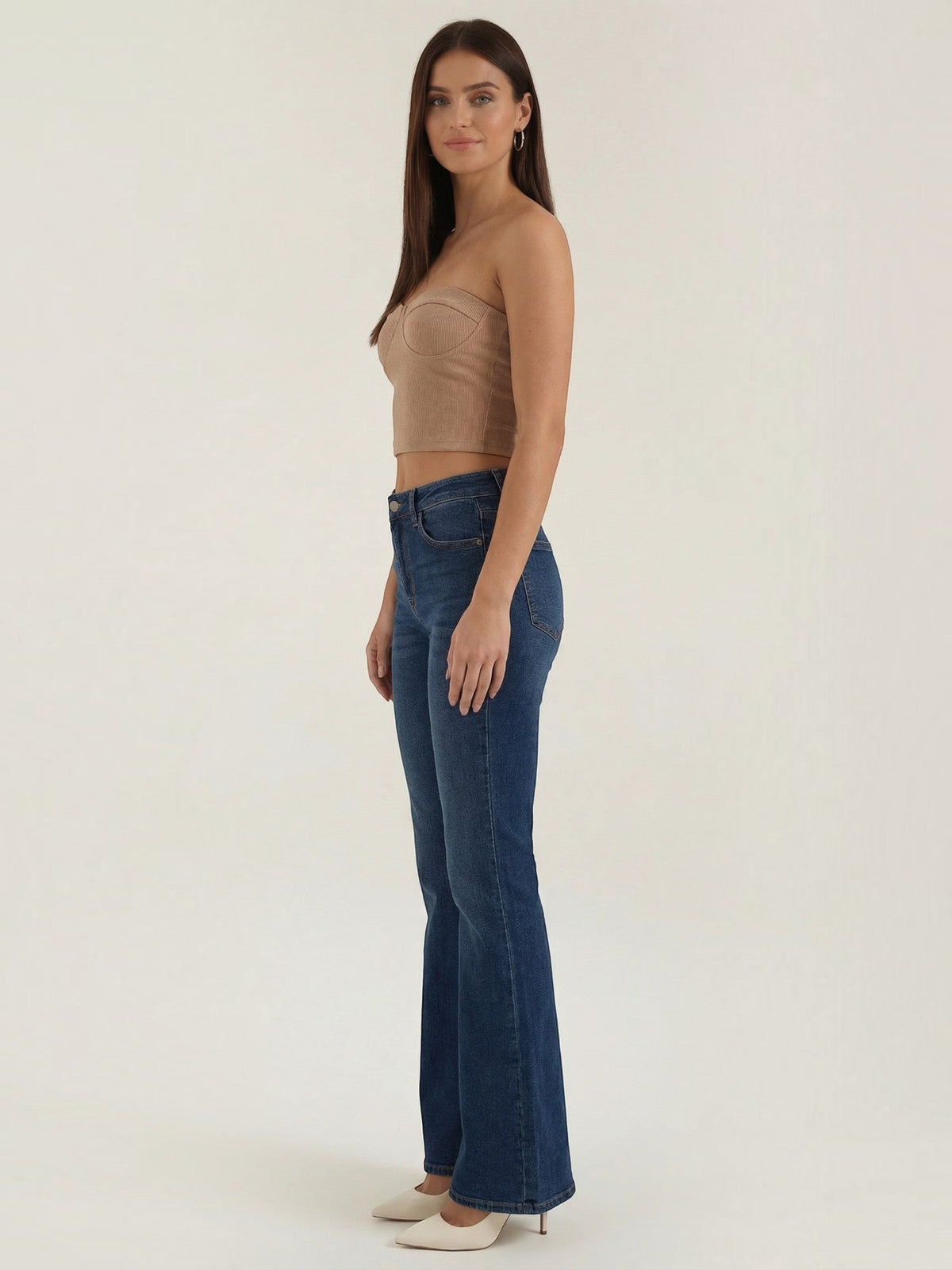Hermione Strapless Corset Style Knit Top