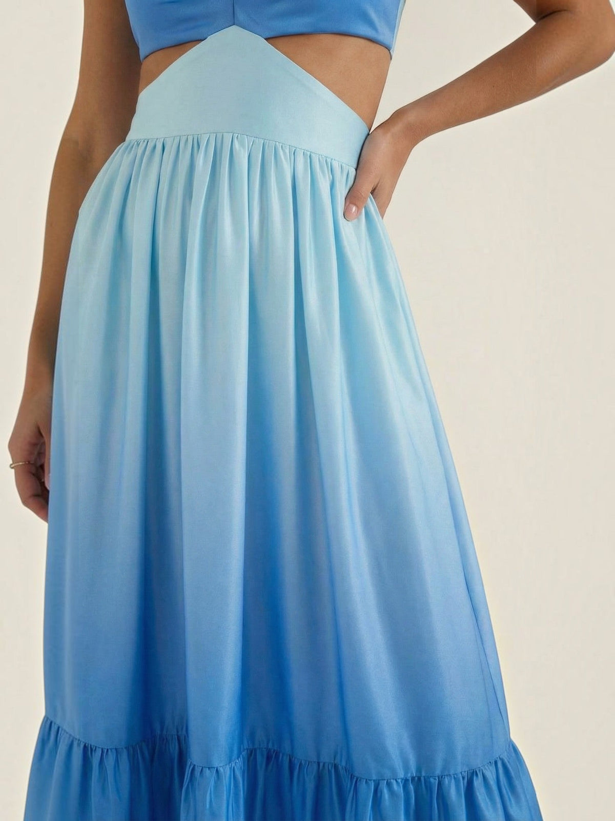 Laura Ombre Cut Out Tiered Maxi Dress