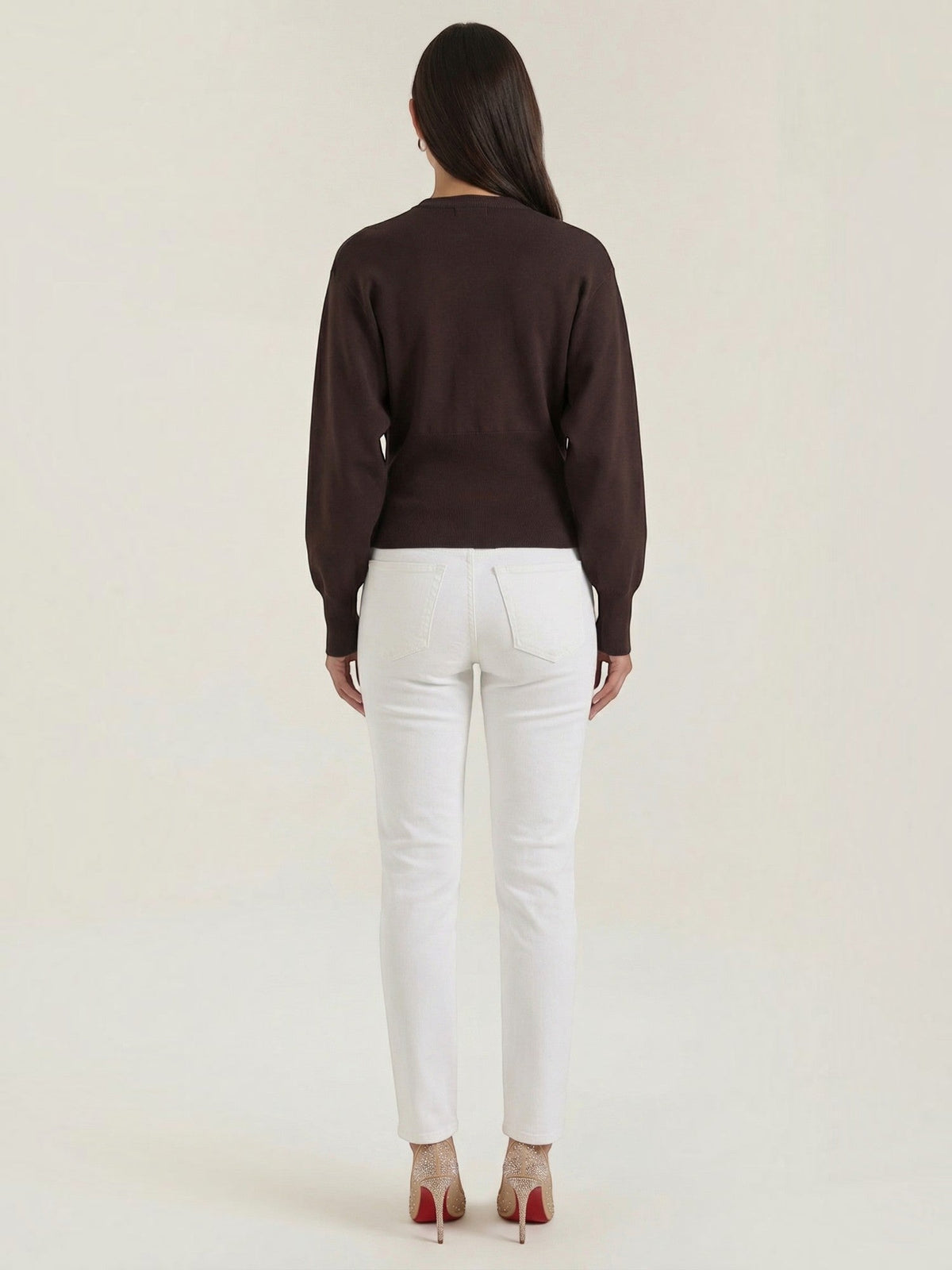 Jane Silver Button Oversized V Neck Cardigan