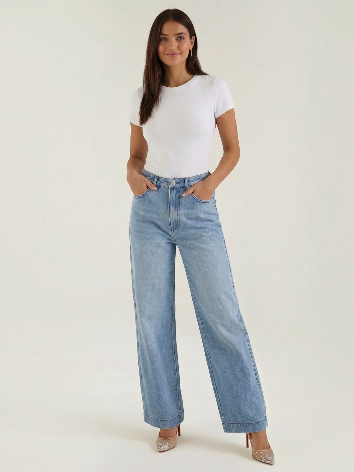 Fiona Light Wash Baggy Jeans