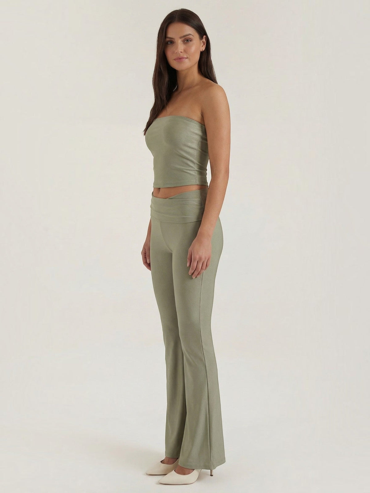 Amelie Bandeau Top and Flare Pants Set