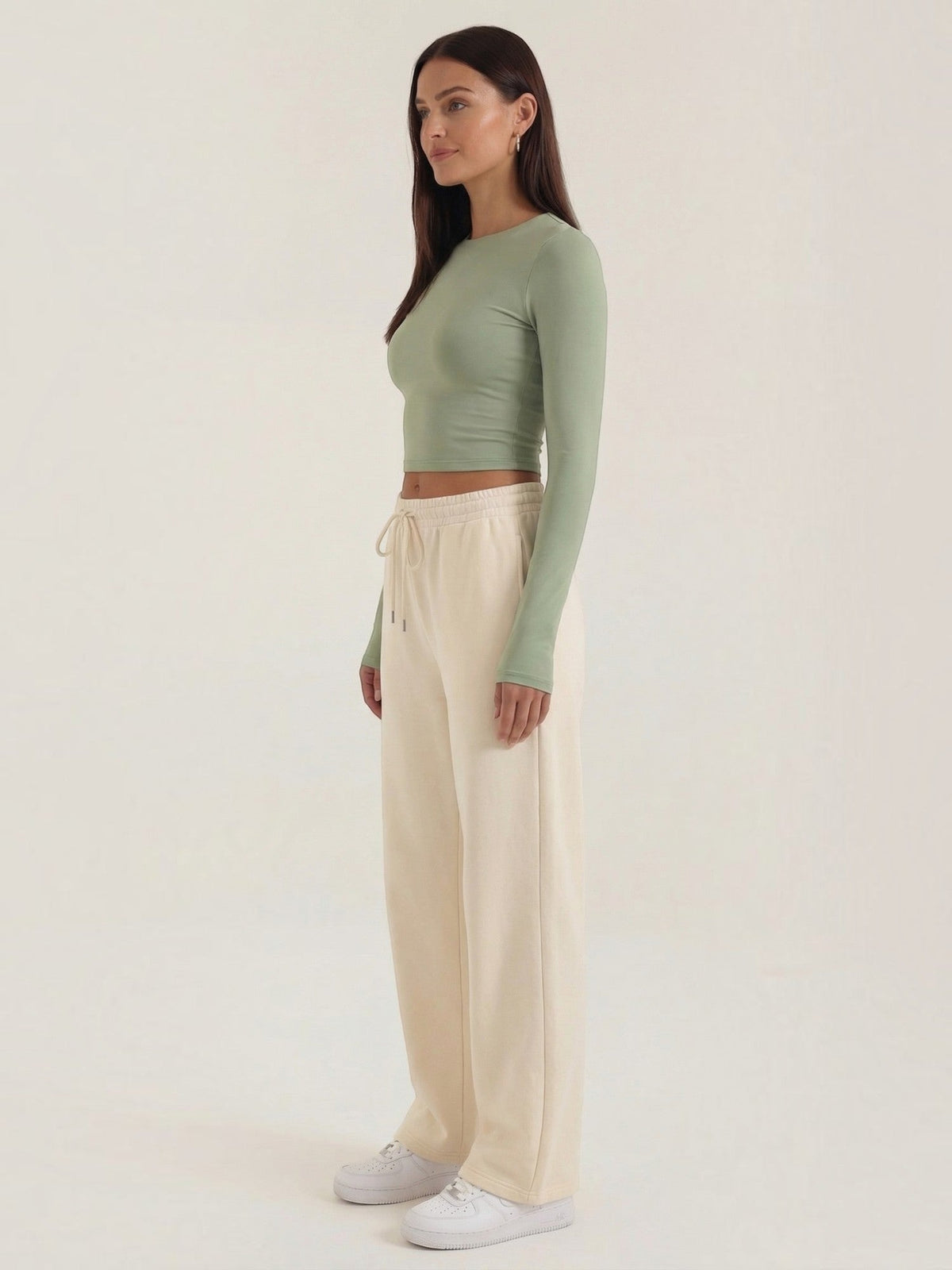 Karen Long Sleeve Cropped Top