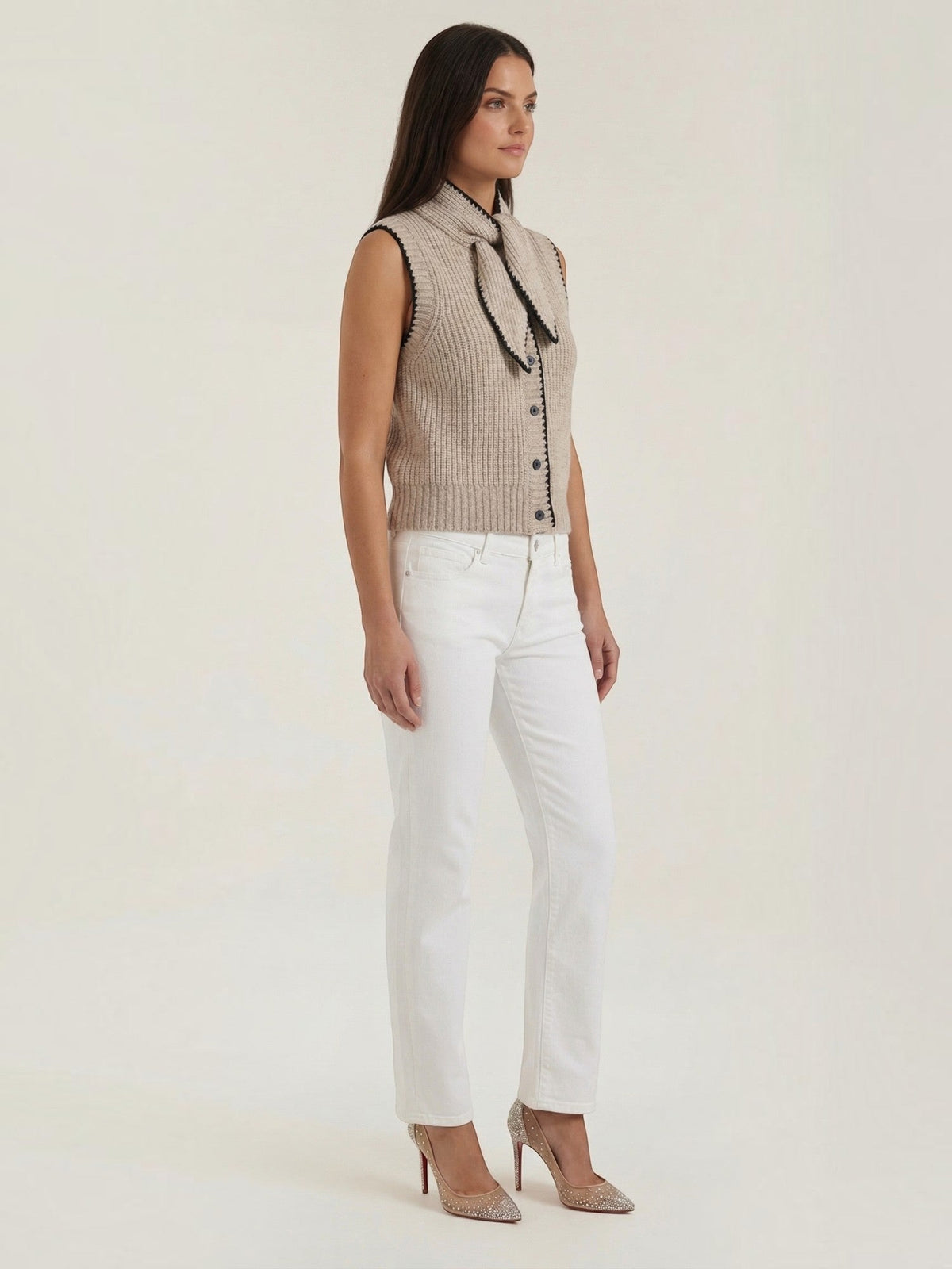 Blair Bow Collar Knit Vest