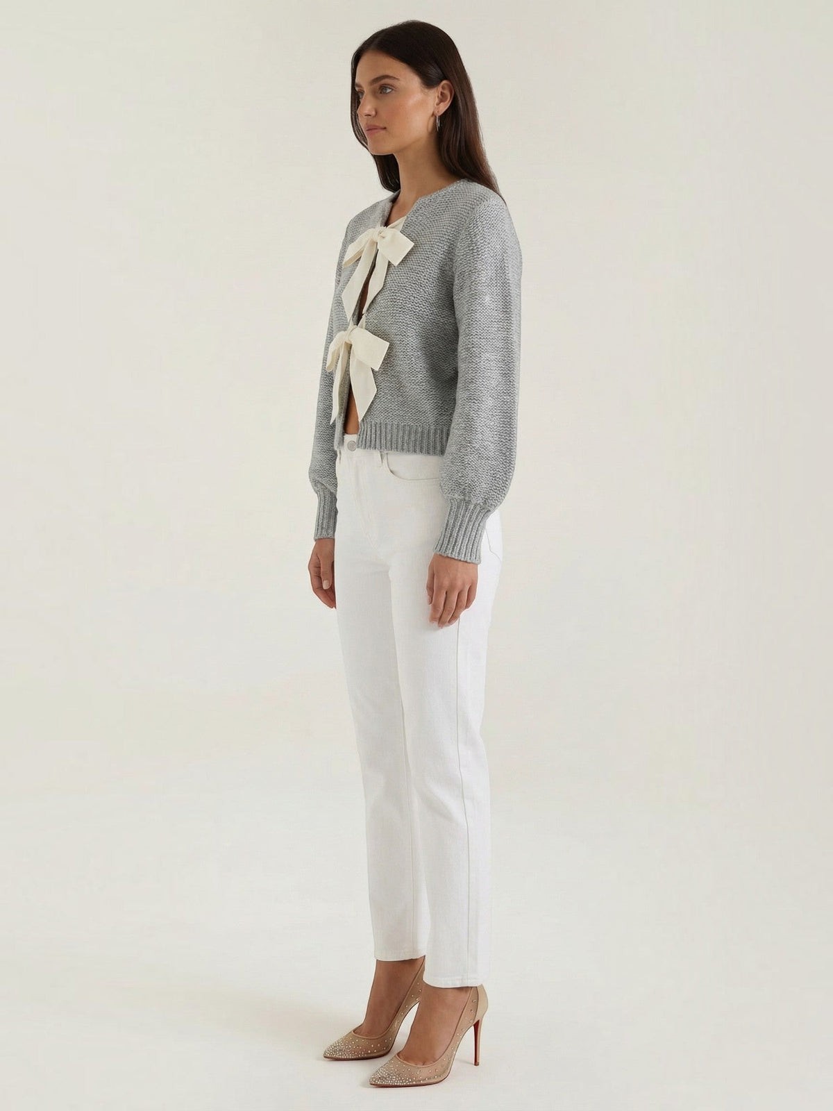 Cynthia Bow Tie Knit Cardigan