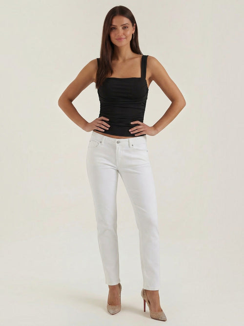 Blair Square Neck Ruched Tank Top