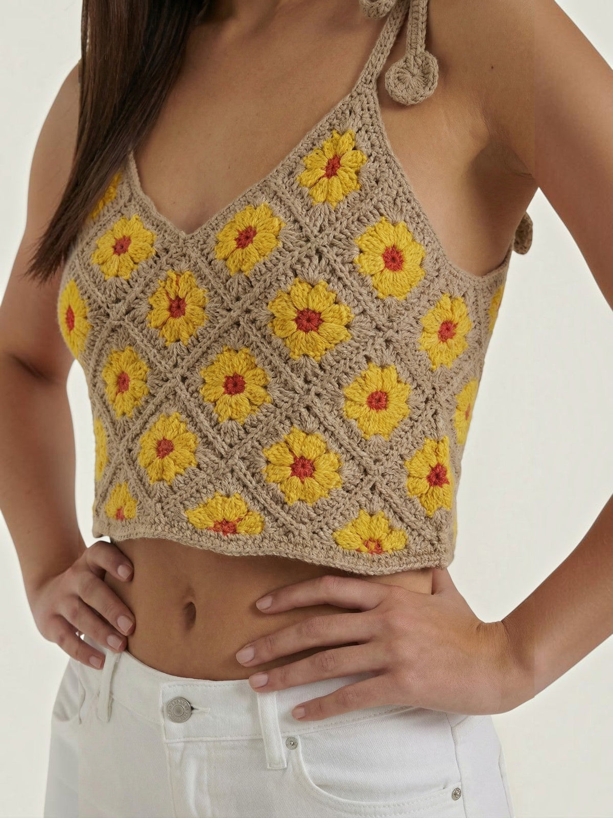 Gretchen Floral Crochet Cami Top
