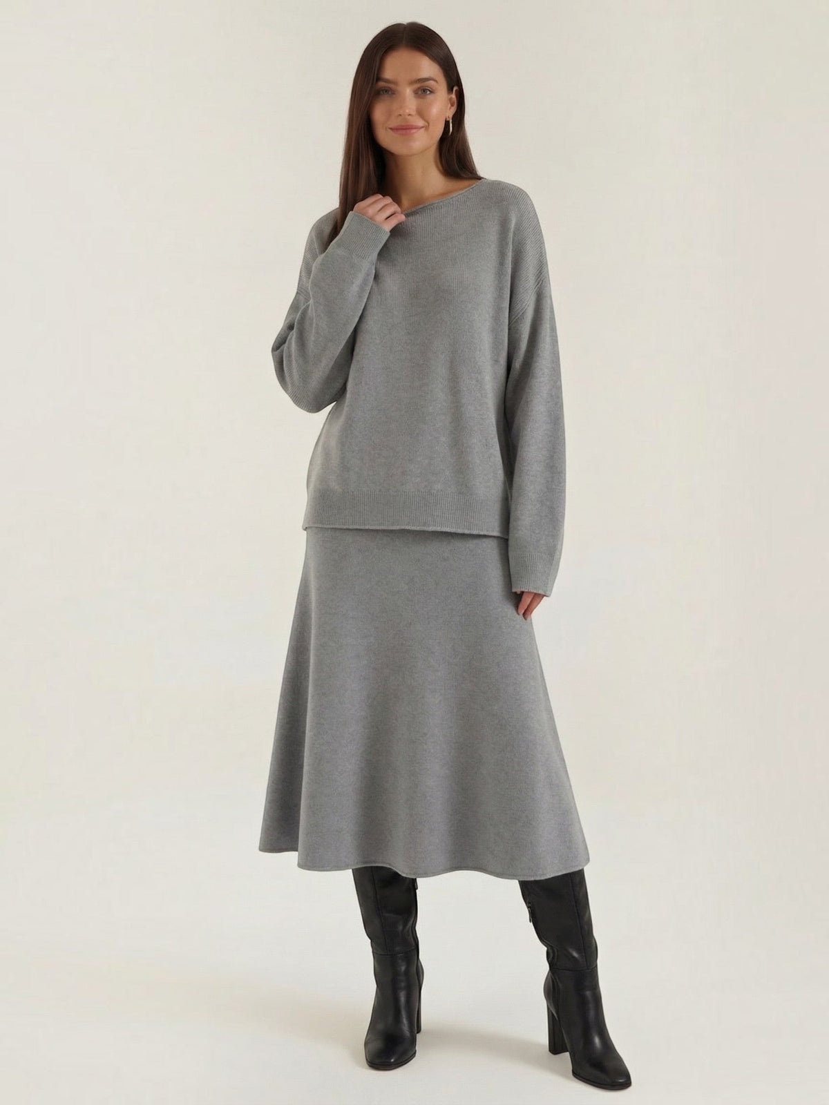 Amy Knit Sweater and Midi Skirt Set