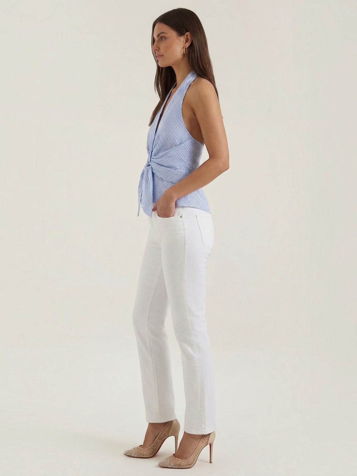 Aveline Bow Front Halter Top