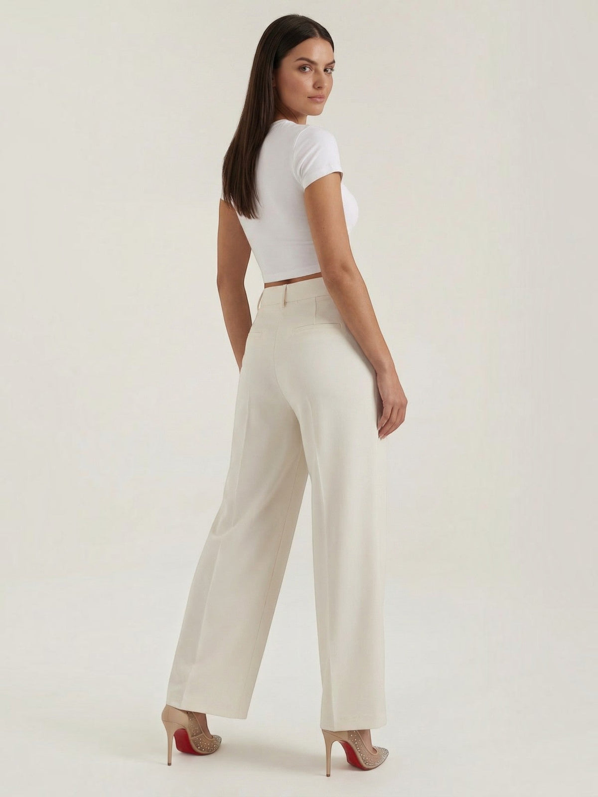 Emma Pleated High Waisted Wide Leg Pants