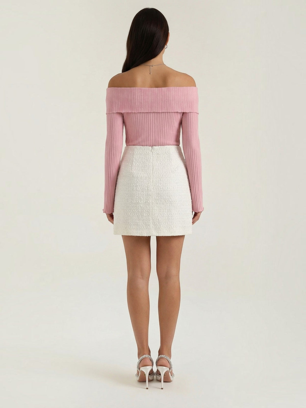 Isla Tweed Button Mini Skirt