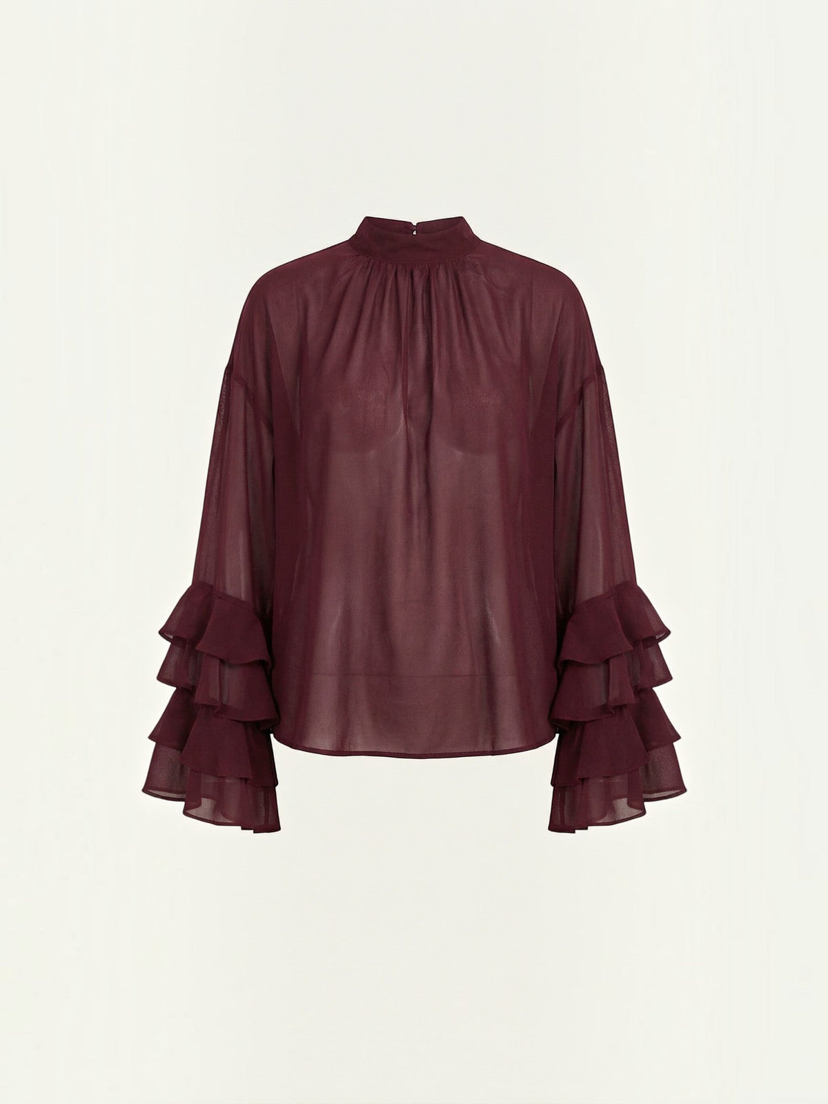 Alma Tiered Ruffle Sleeve Blouse