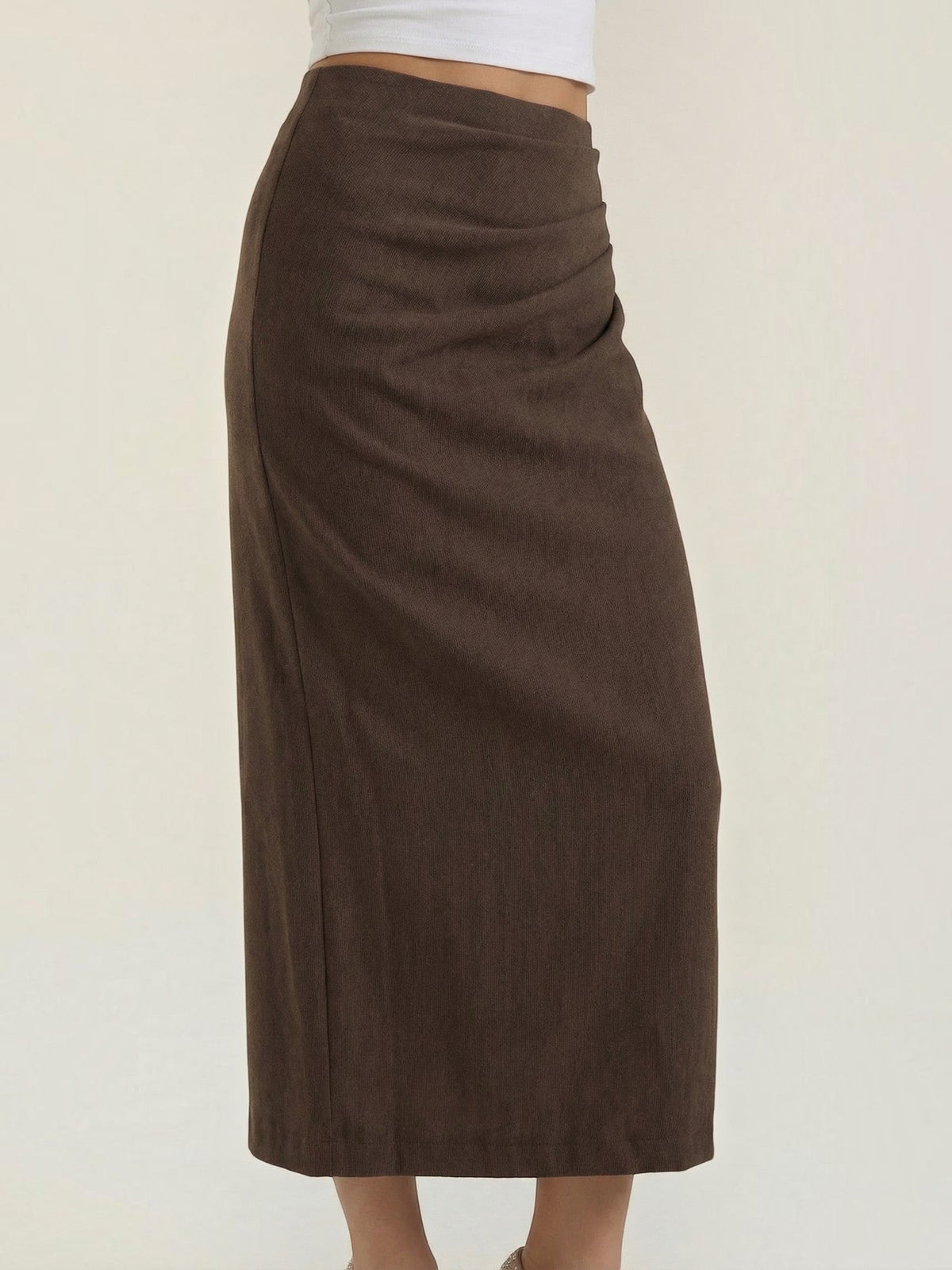 Elsie High Waisted Cotton Maxi Skirt