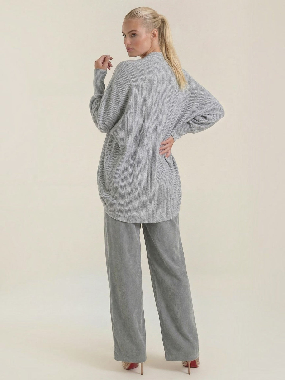 Cassandra Oversized Batwing Open Cardigan