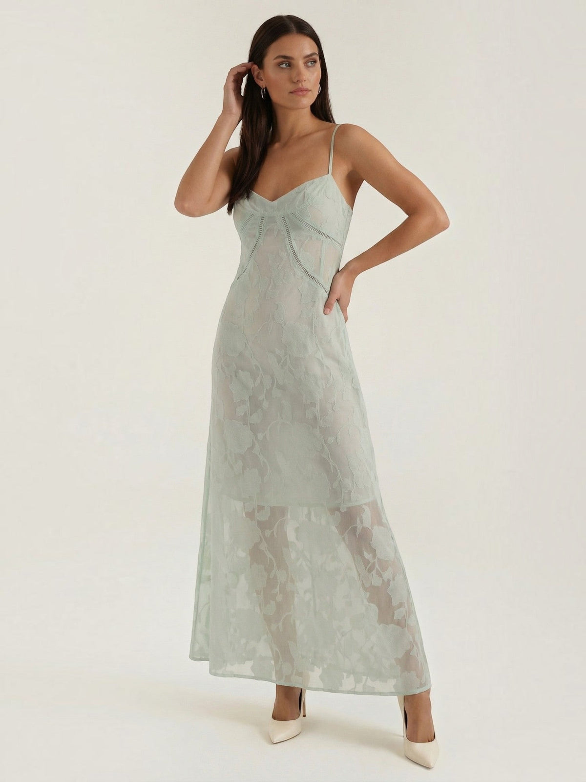 Arabelle Sweetheart Jacquard Maxi Dress