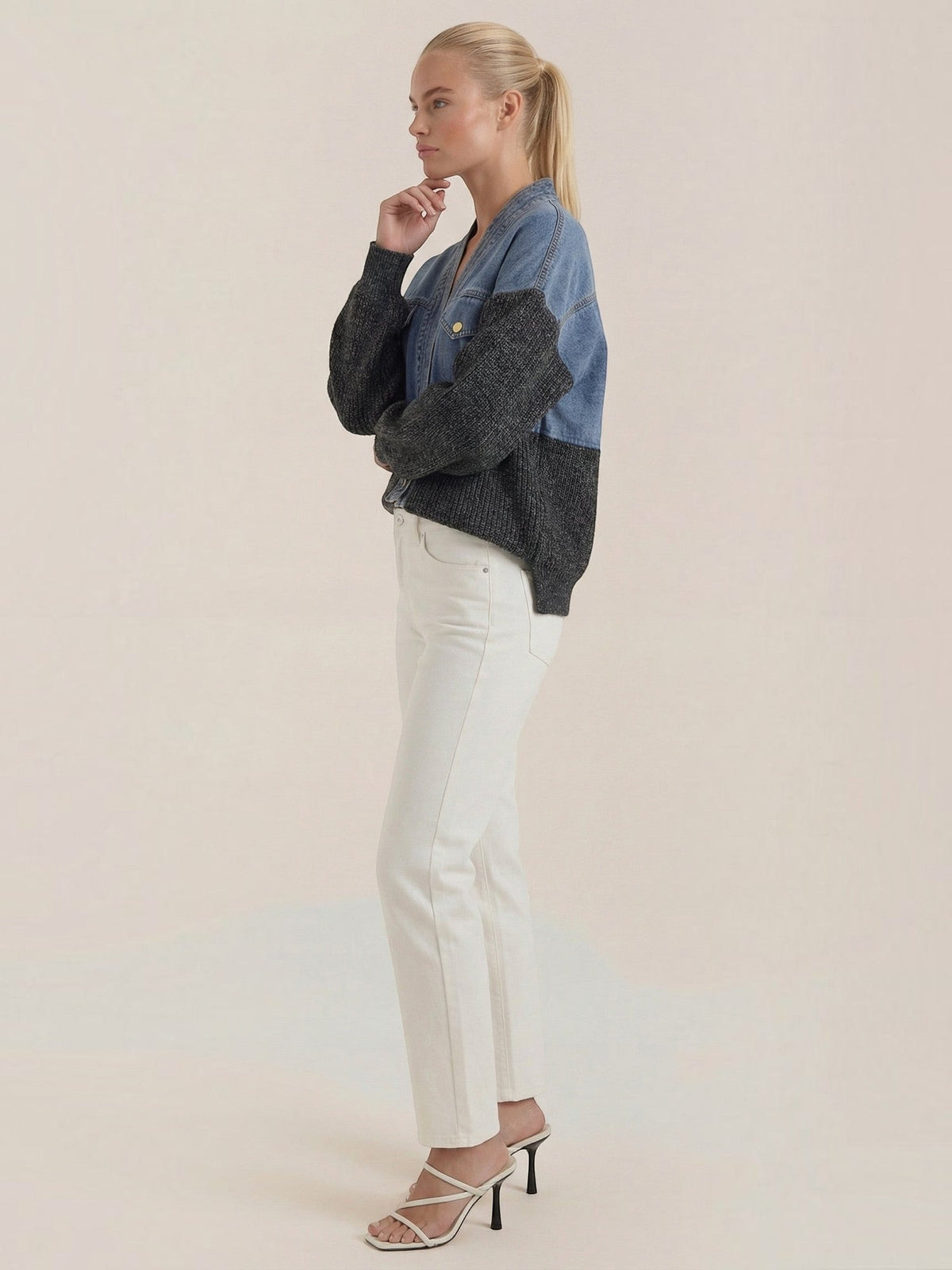 Katrina Denim and Knit Jacket