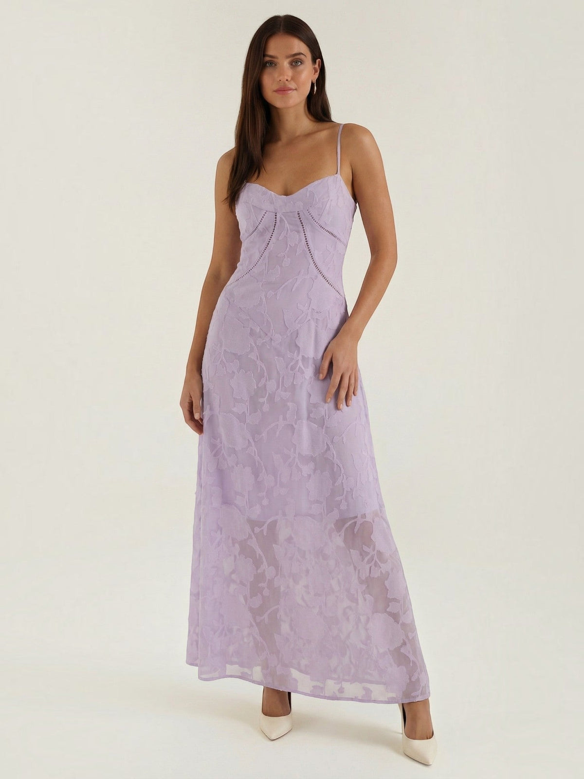 Arabelle Sweetheart Jacquard Maxi Dress