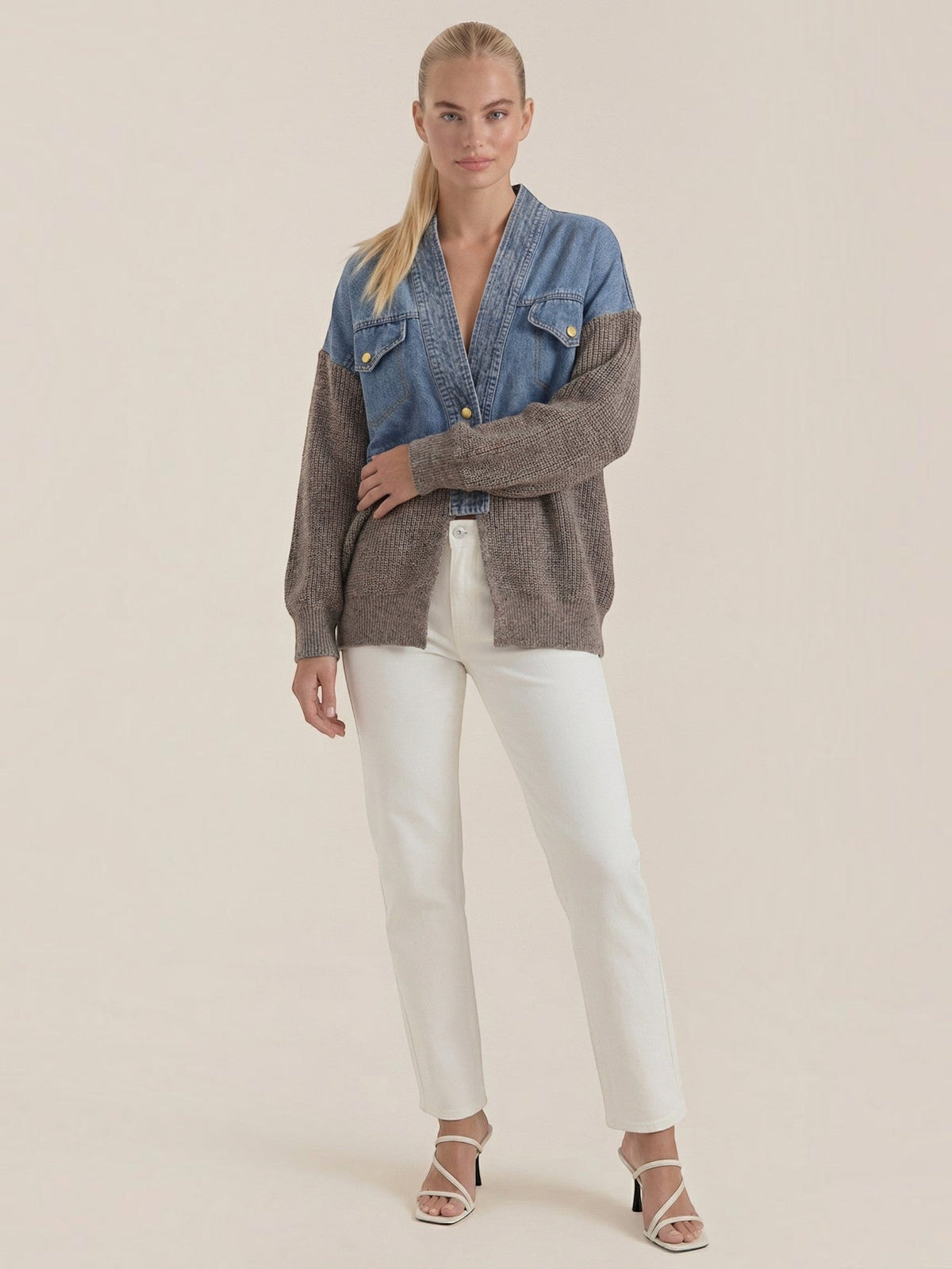 Katrina Denim and Knit Jacket
