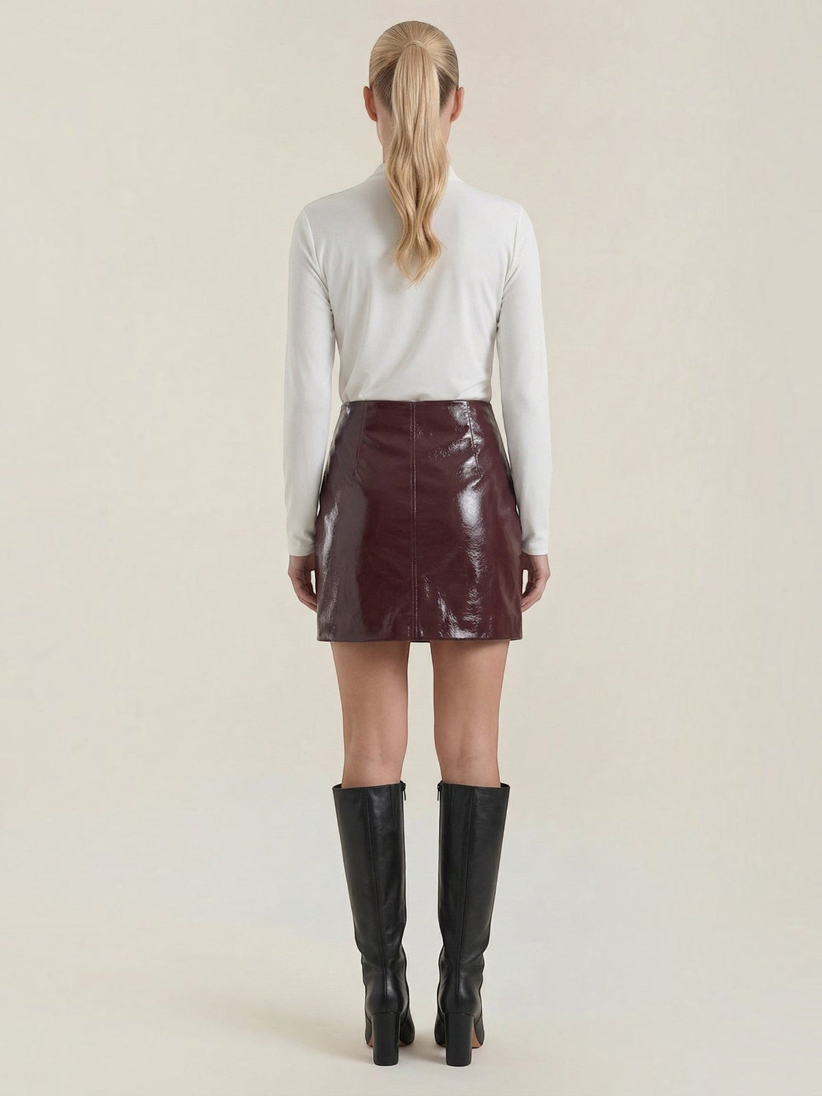 Lena Patent Faux Leather Mini Skirt