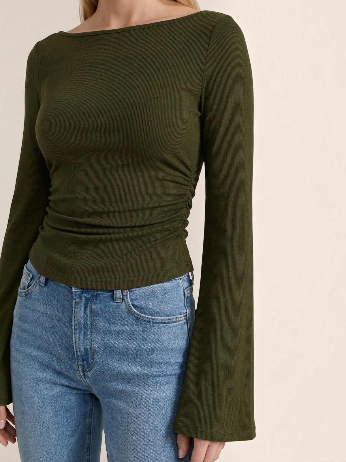 Leona Flared Trumpet Sleeve Top