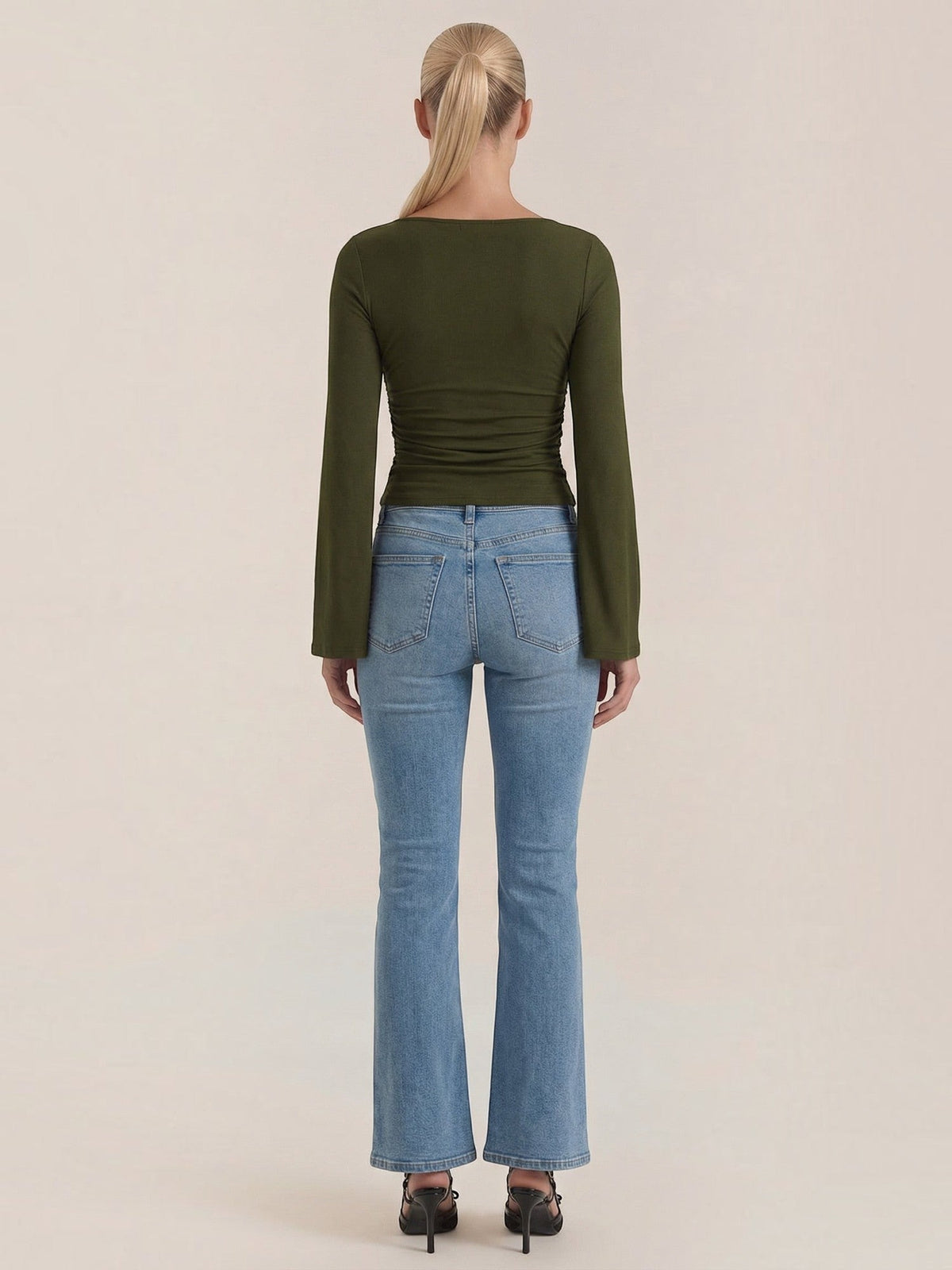 Leona Flared Trumpet Sleeve Top