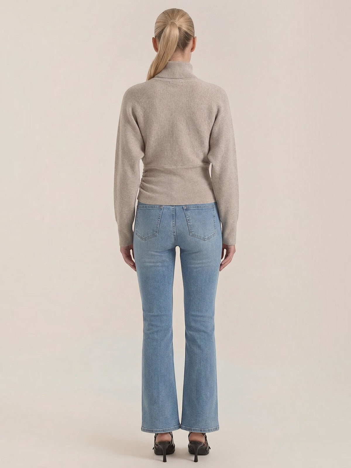 Leticia Button Detail Turtleneck Sweater