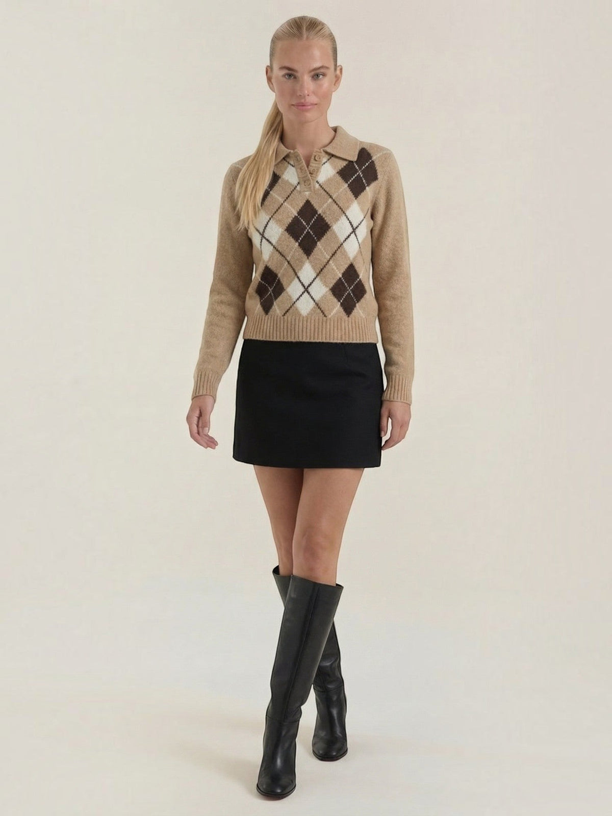 Kristy Argyle Polo Collar Sweater