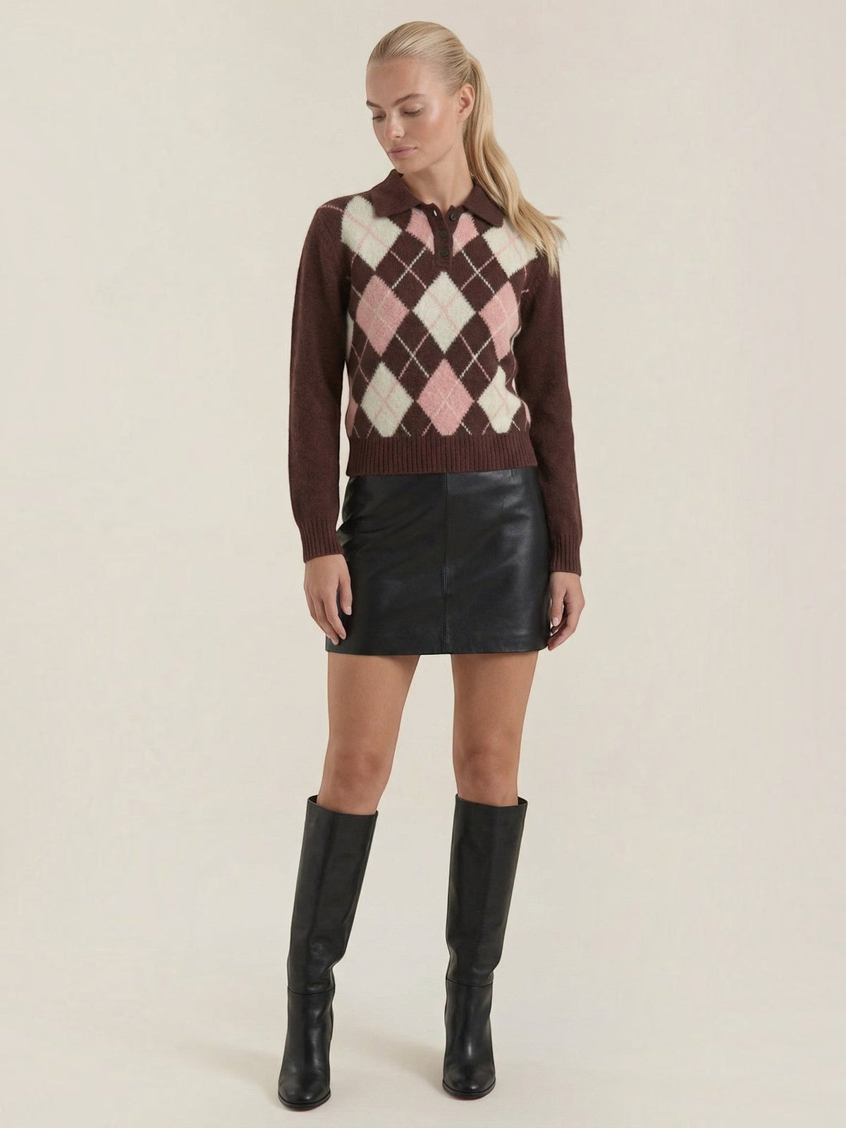 Kristy Argyle Polo Collar Sweater