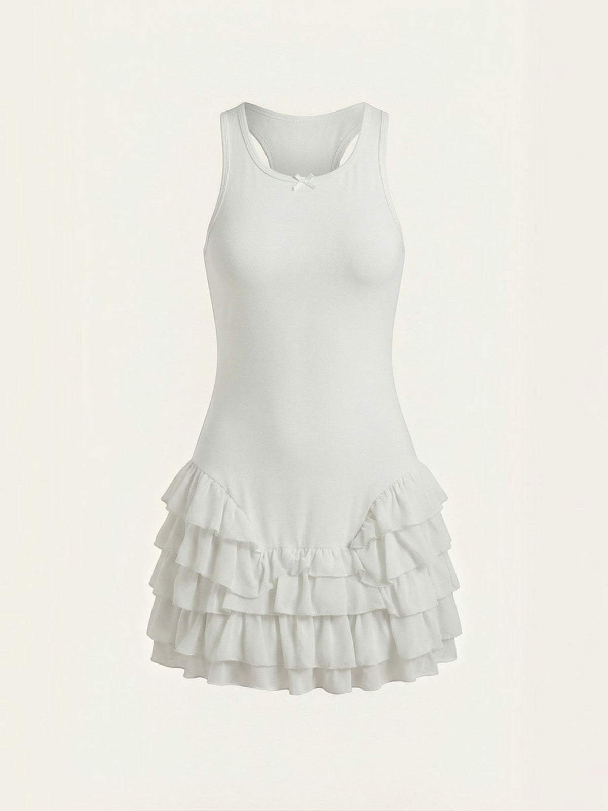 Gwen Tiered Ruffle Bow Mini Dress