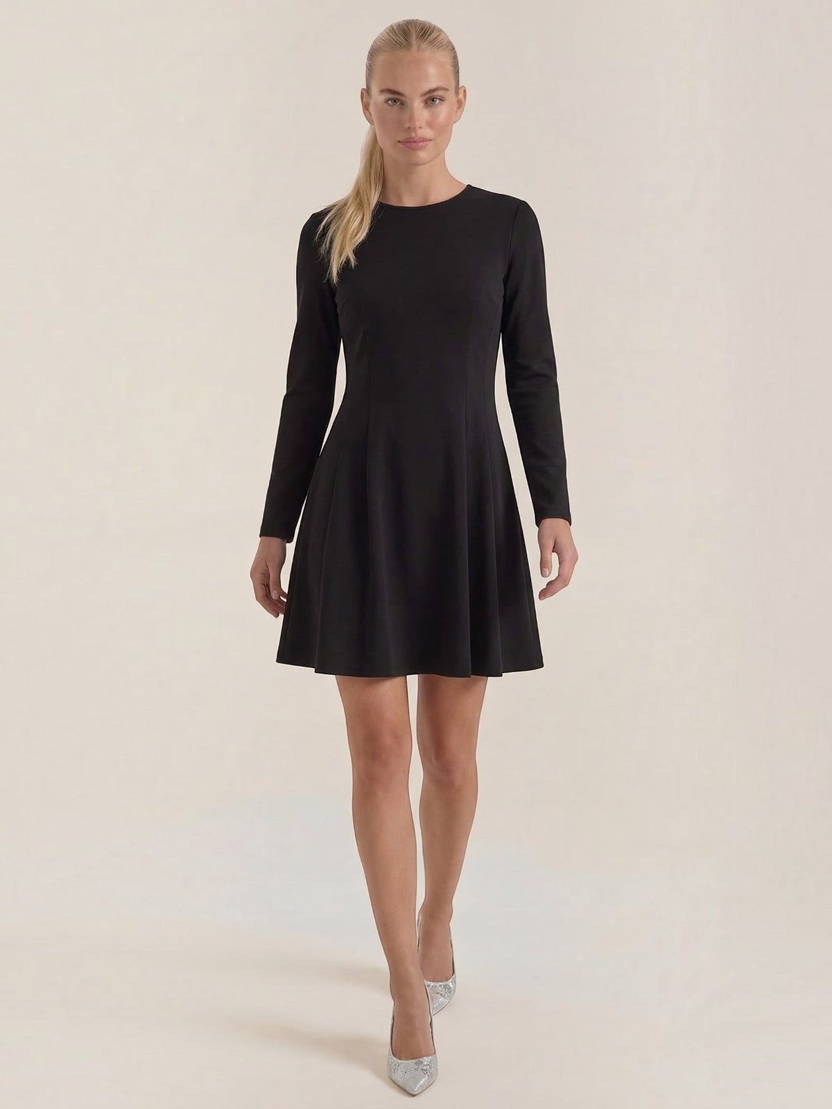 Ebony Long Sleeve Fit and Flare Mini Dress