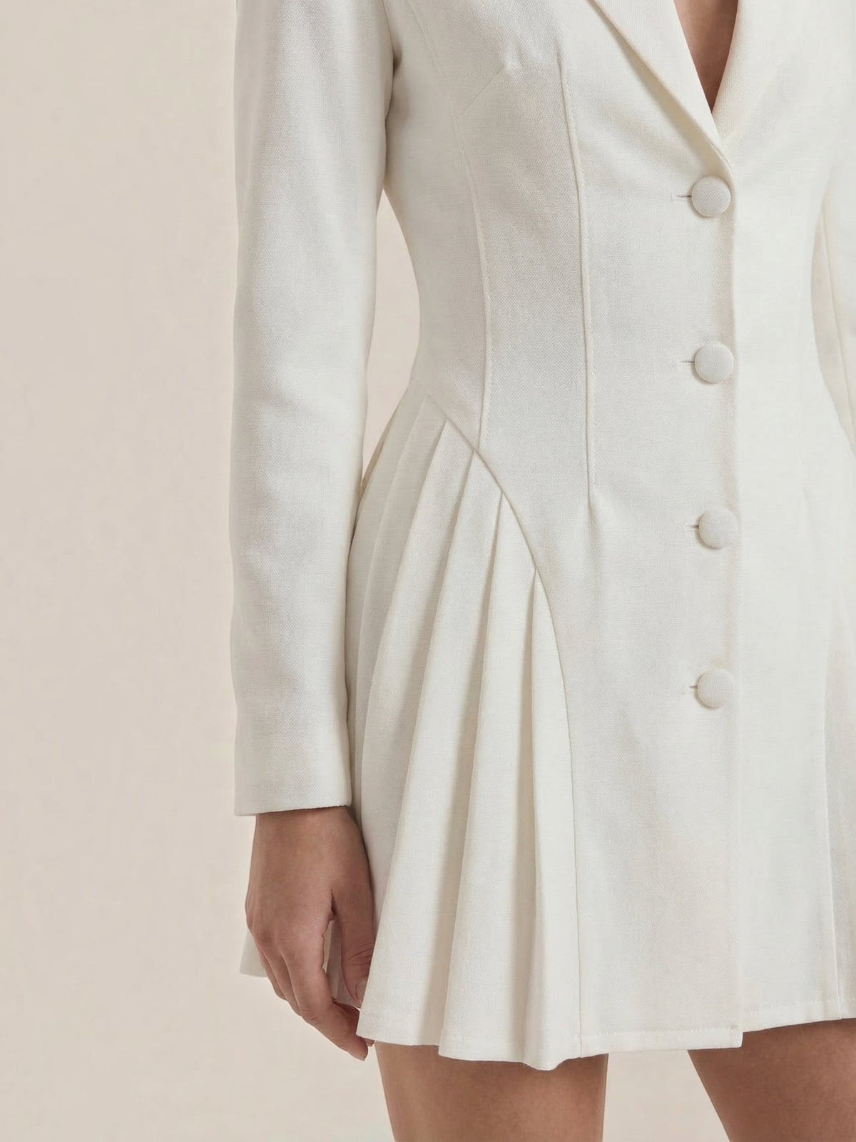 Glenda Pleated Skirt Blazer Mini Dress