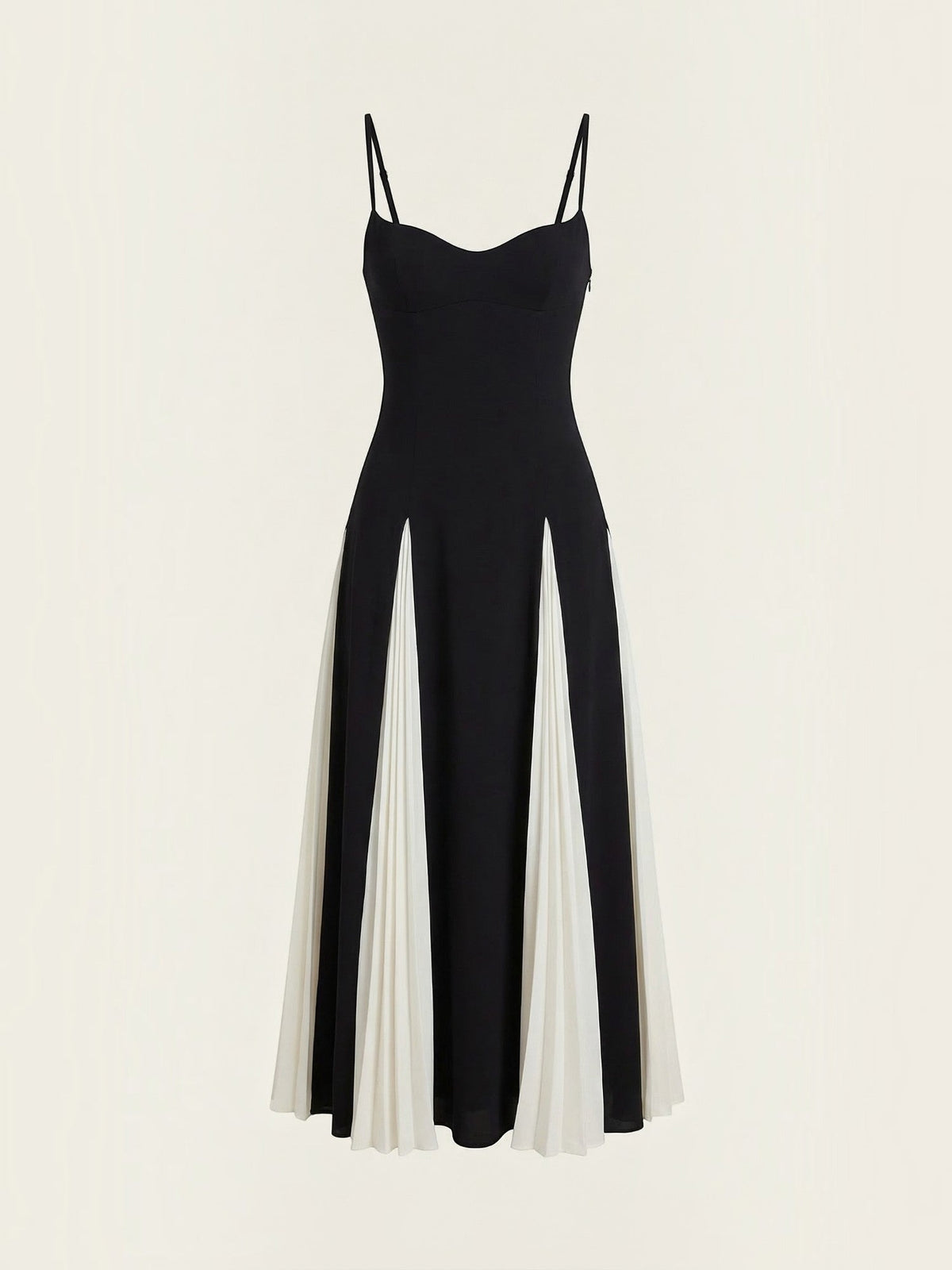 Goldie Two Tone Pleated Skirt Midi Dress