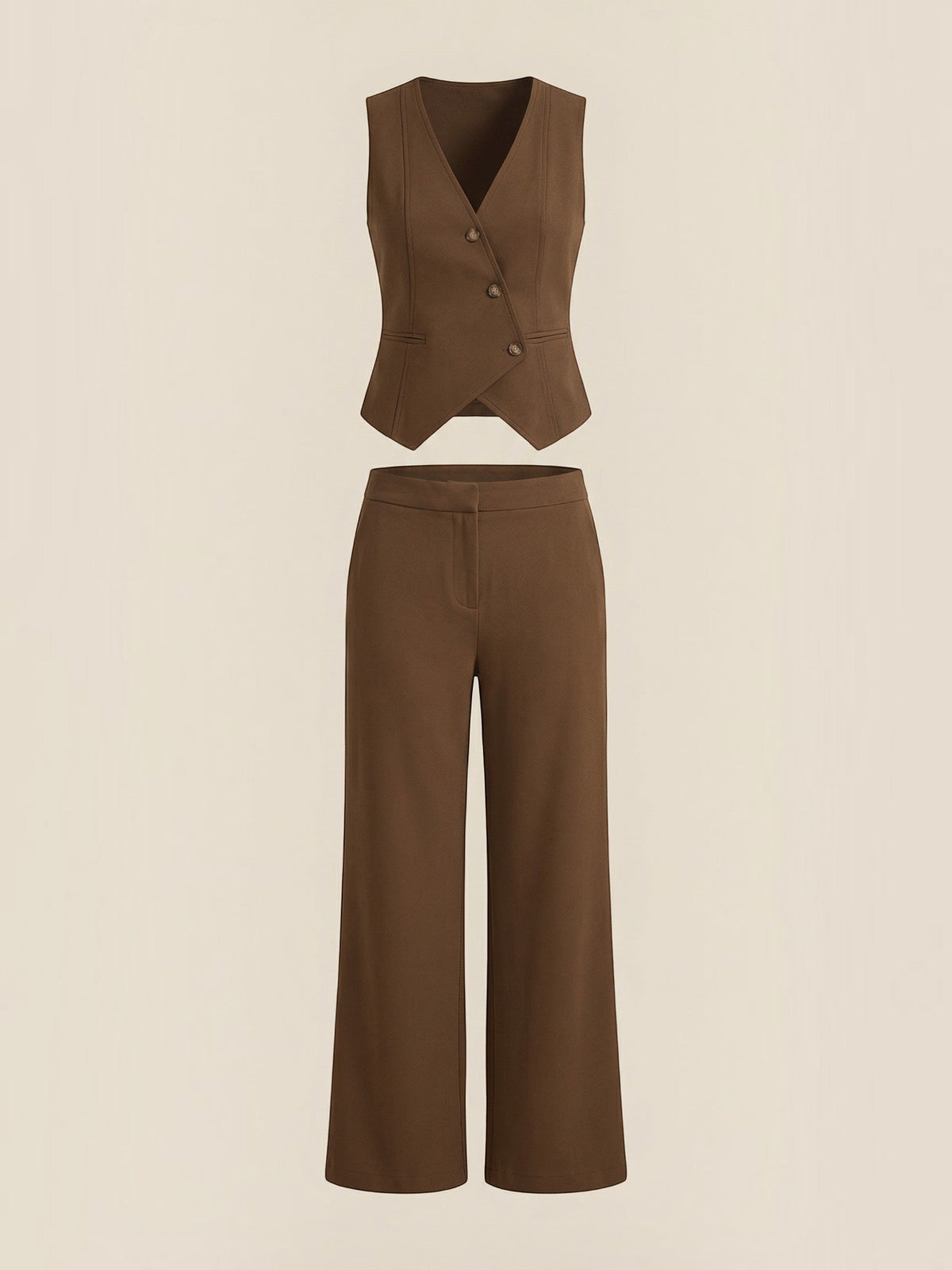 Ginger Tailored Vest and Wide Leg Pants Set