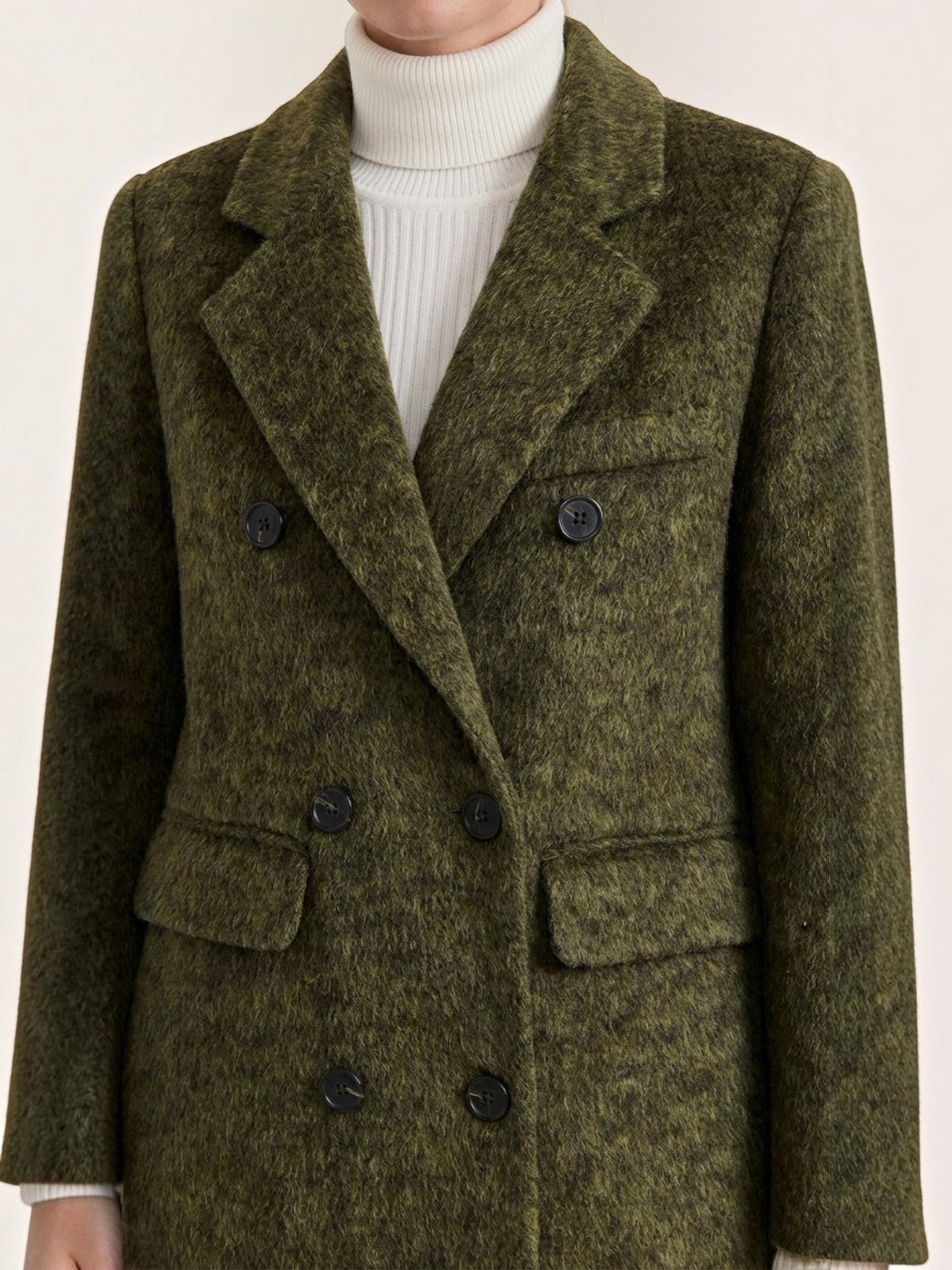 Lucille Wool Double Breasted Long Coat
