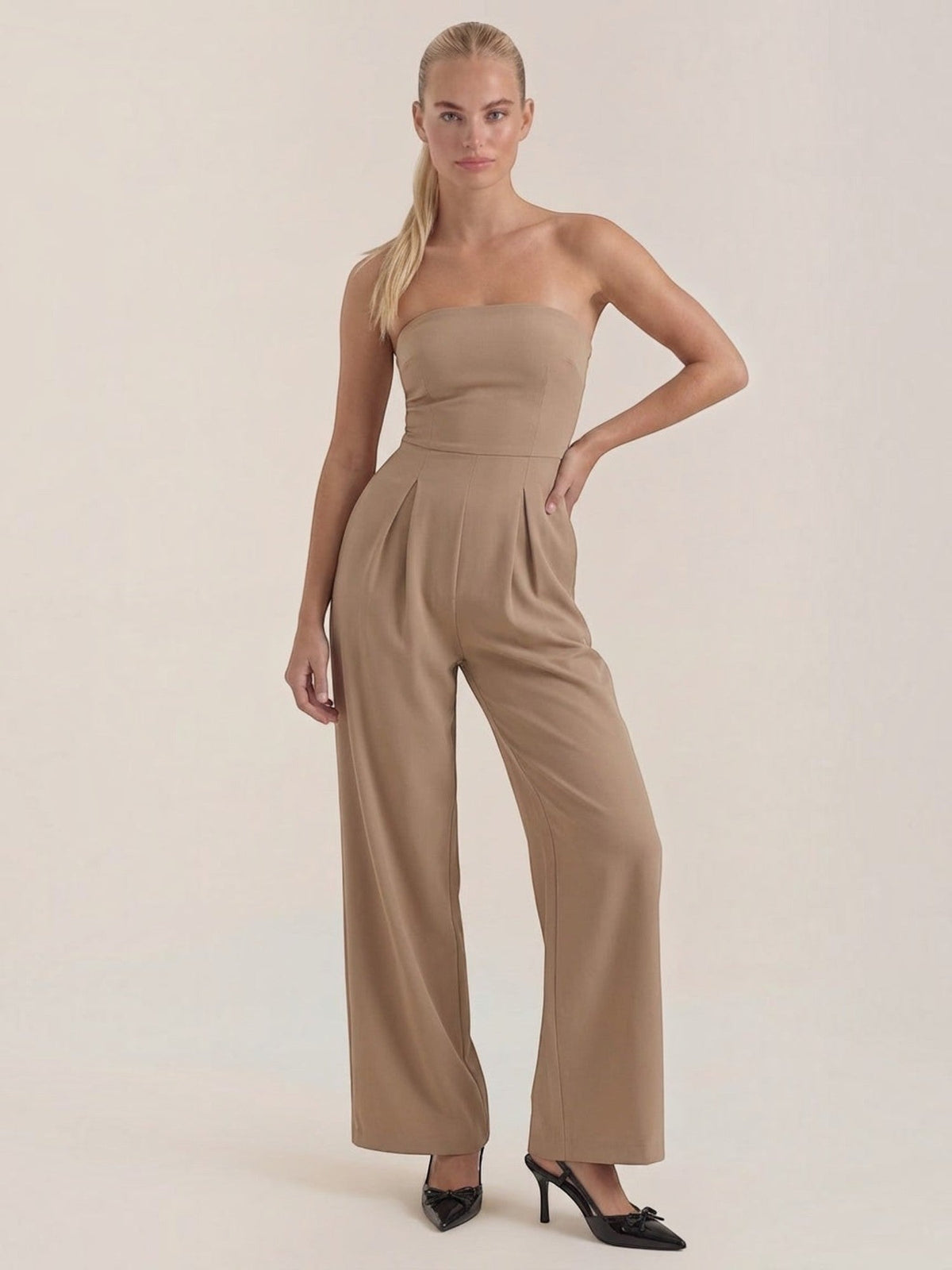 Eliza Strapless Wide Leg Jumpsuit