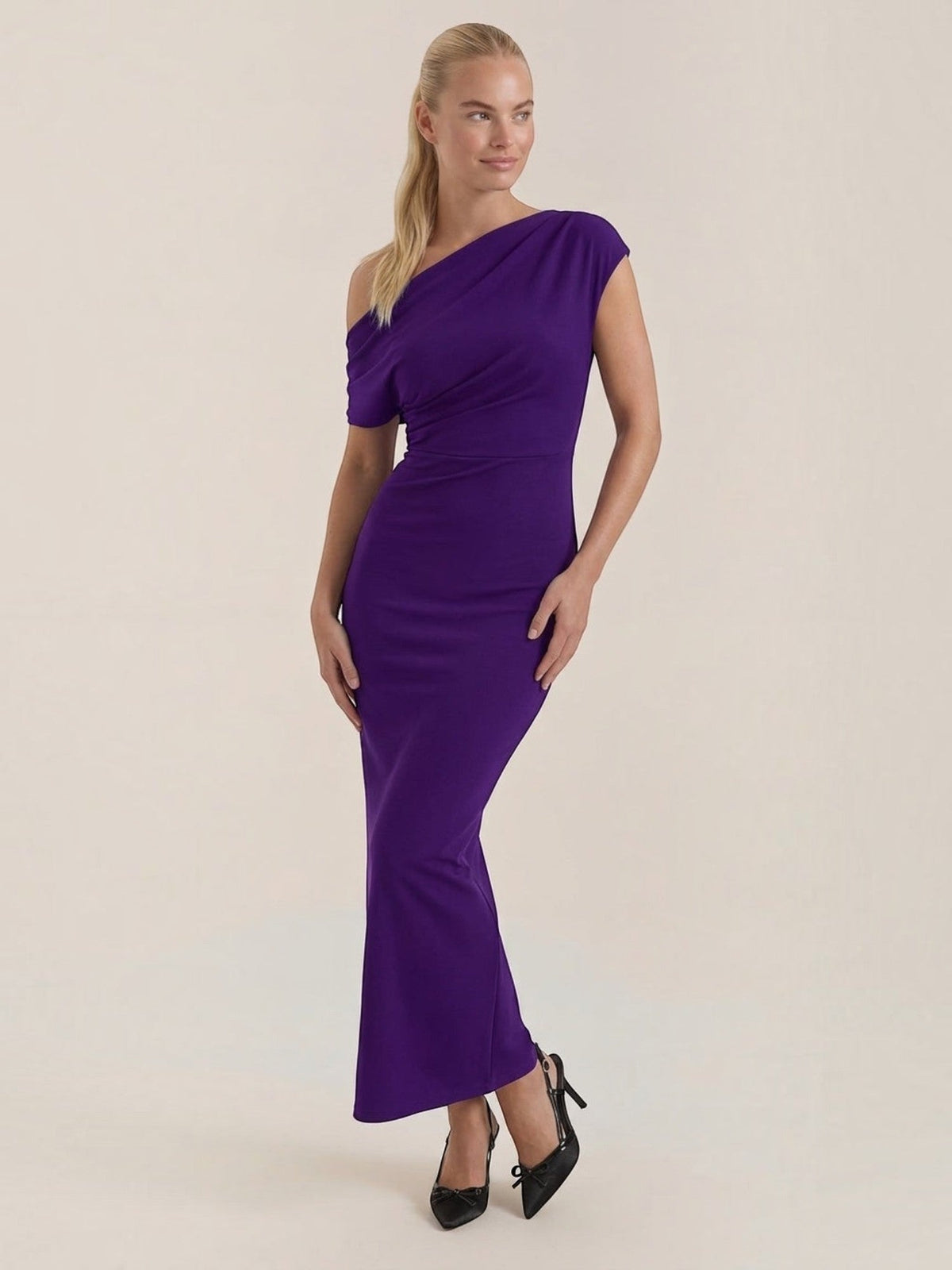 Candice One Shoulder Fitted Maxi Dress