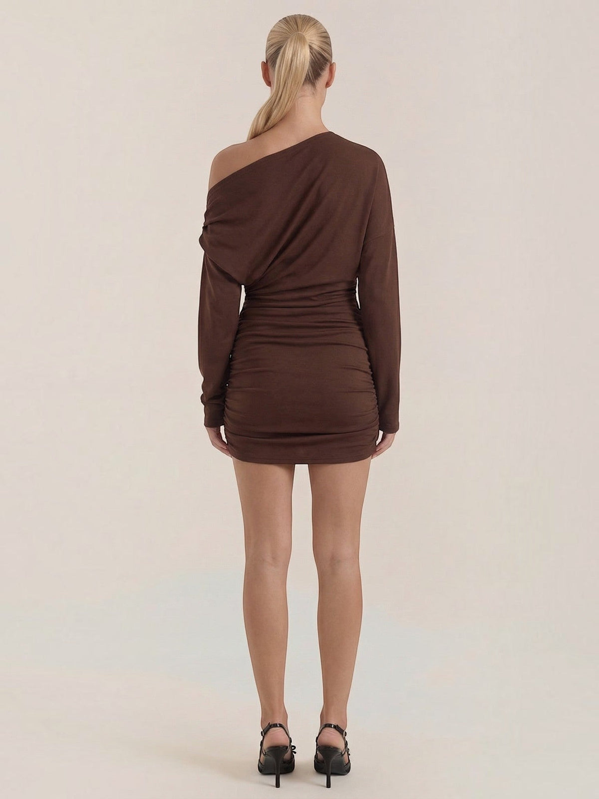 Doreen One Shoulder Long Sleeve Mini Dress