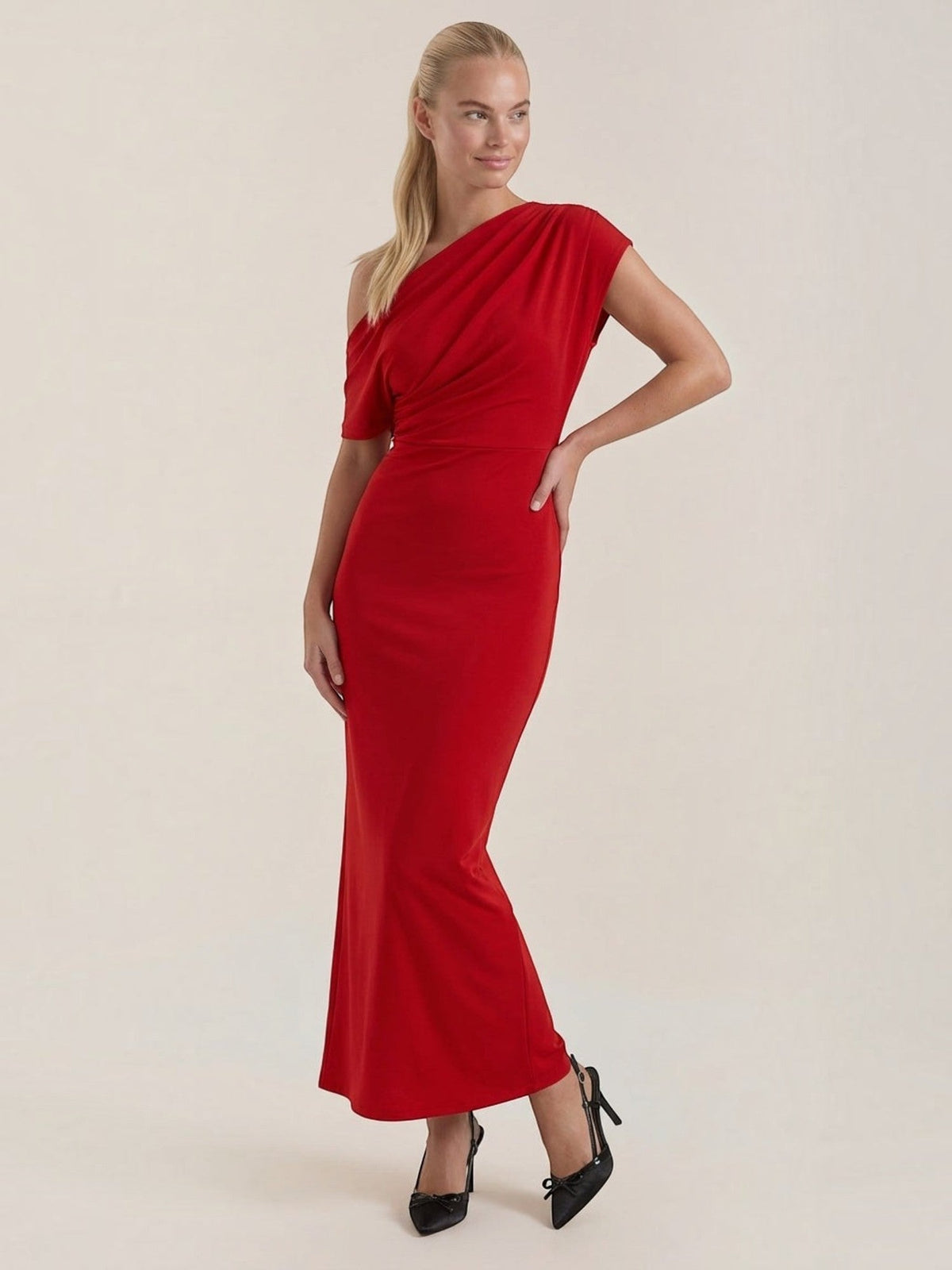 Candice One Shoulder Fitted Maxi Dress