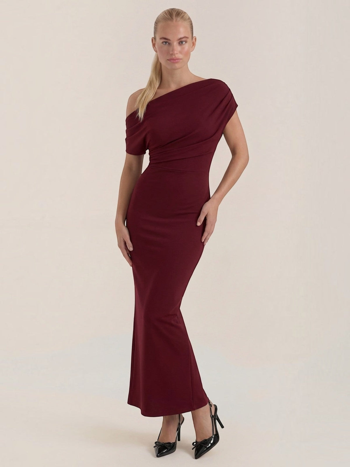 Candice One Shoulder Fitted Maxi Dress