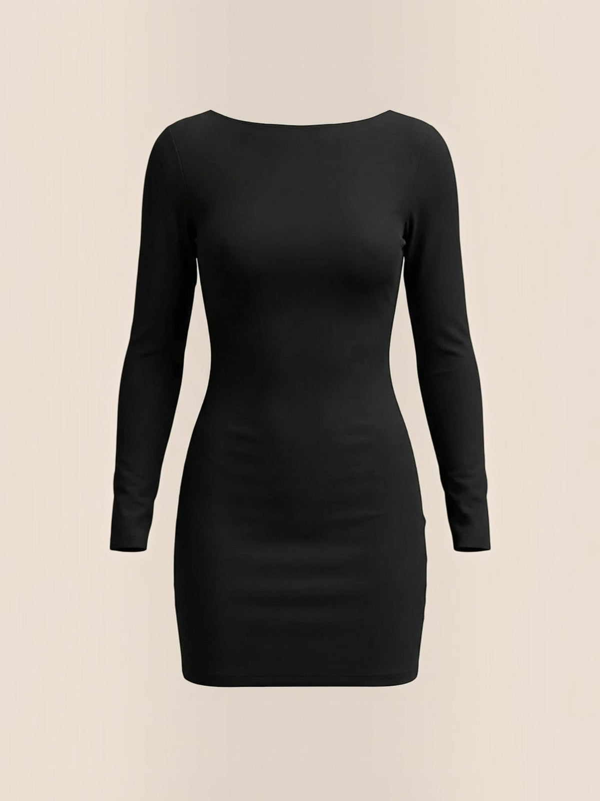 Cora Long Sleeve Open Back Jersey Mini Dress