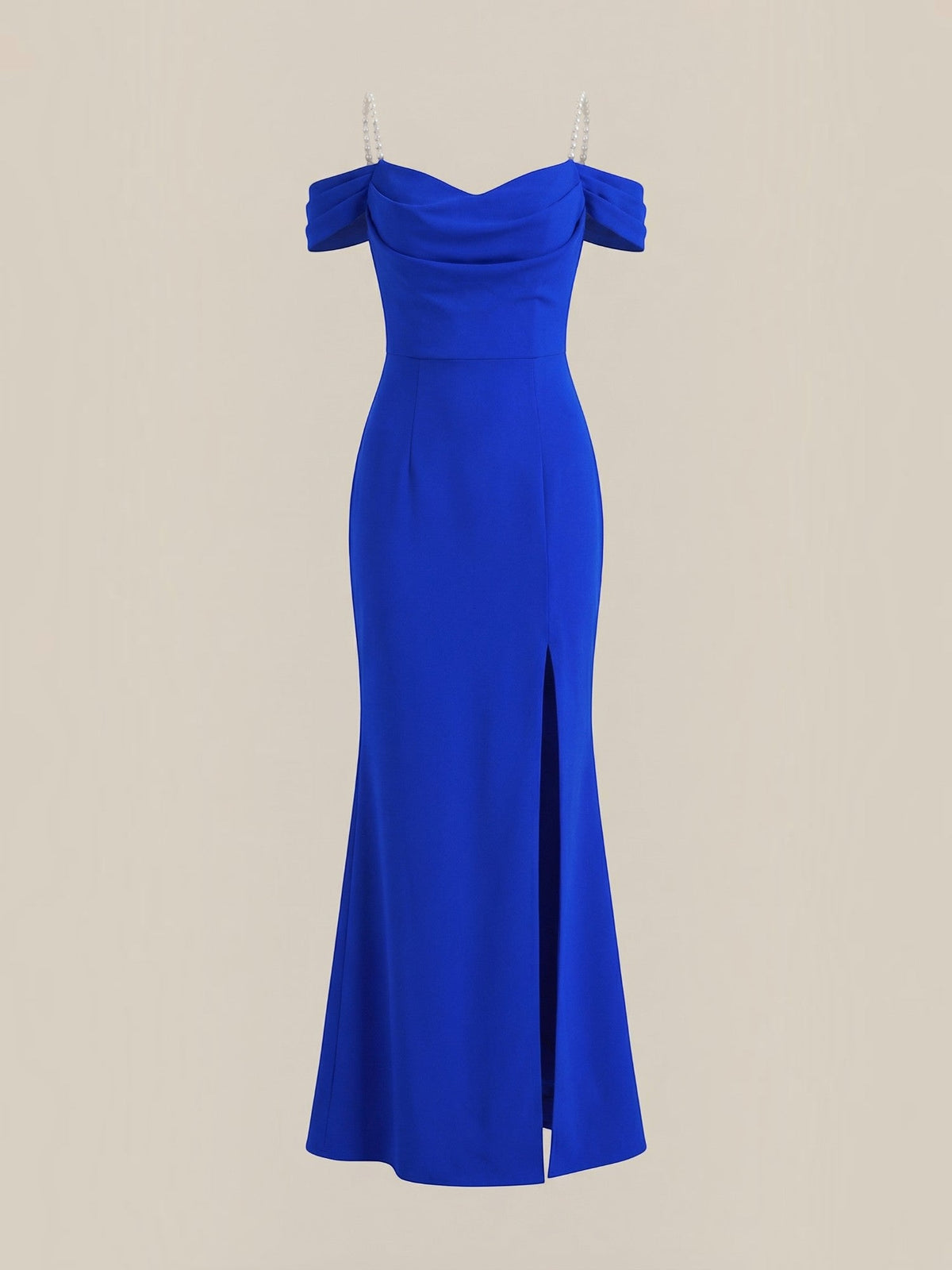 Daphne Off Shoulder Fitted Maxi Dress with Slit
